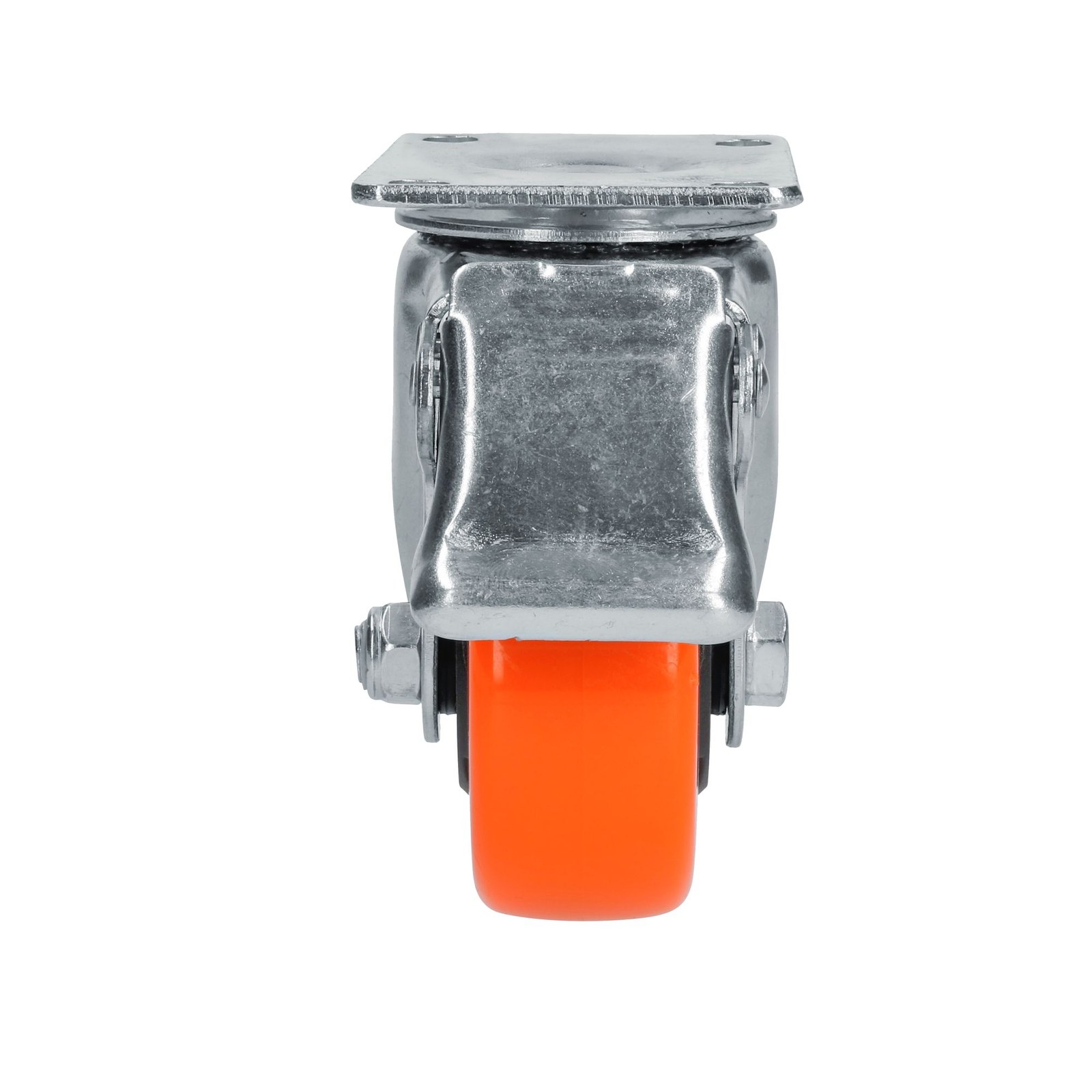 Rodaja de PVC naranja giratoria con freno 3" Surtek - Imagen 4