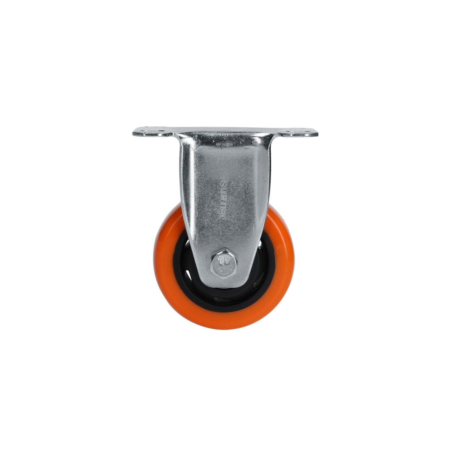 Rodaja de PVC naranja fija 3" Surtek - Imagen 3