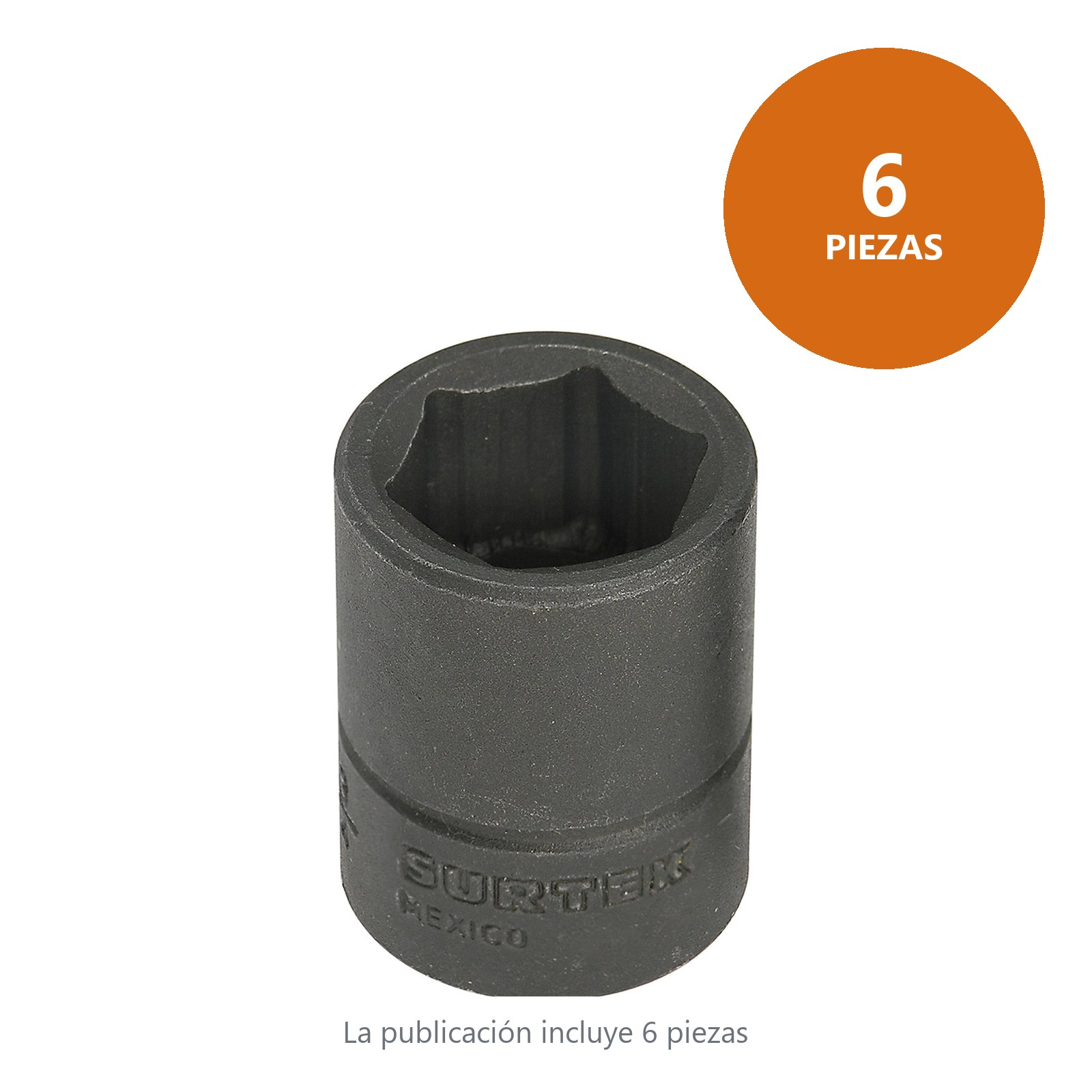 Dado de impacto cuadro de 1/2", 6 puntas, métrico, 22 mm Surtek - Imagen 3
