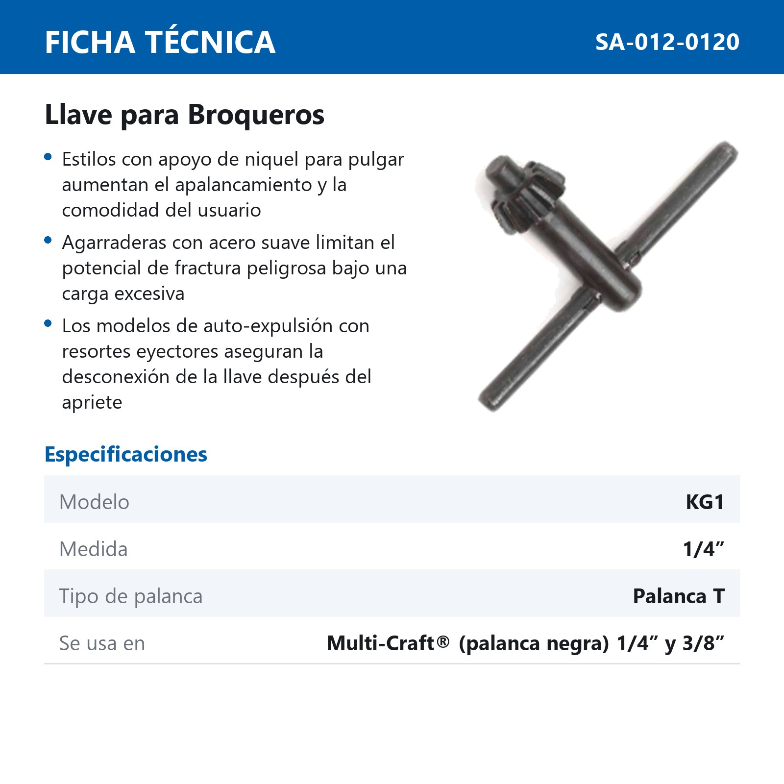 LLAVE JACOBS KG1 - Imagen 2