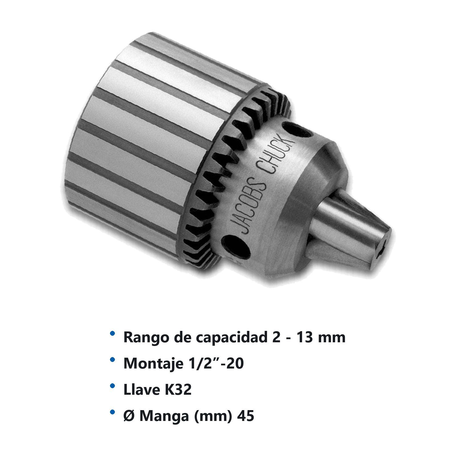 BROQ.JACOBS C/LLAVE 1/2"-20 33BA 1/2 C/K - Imagen 2