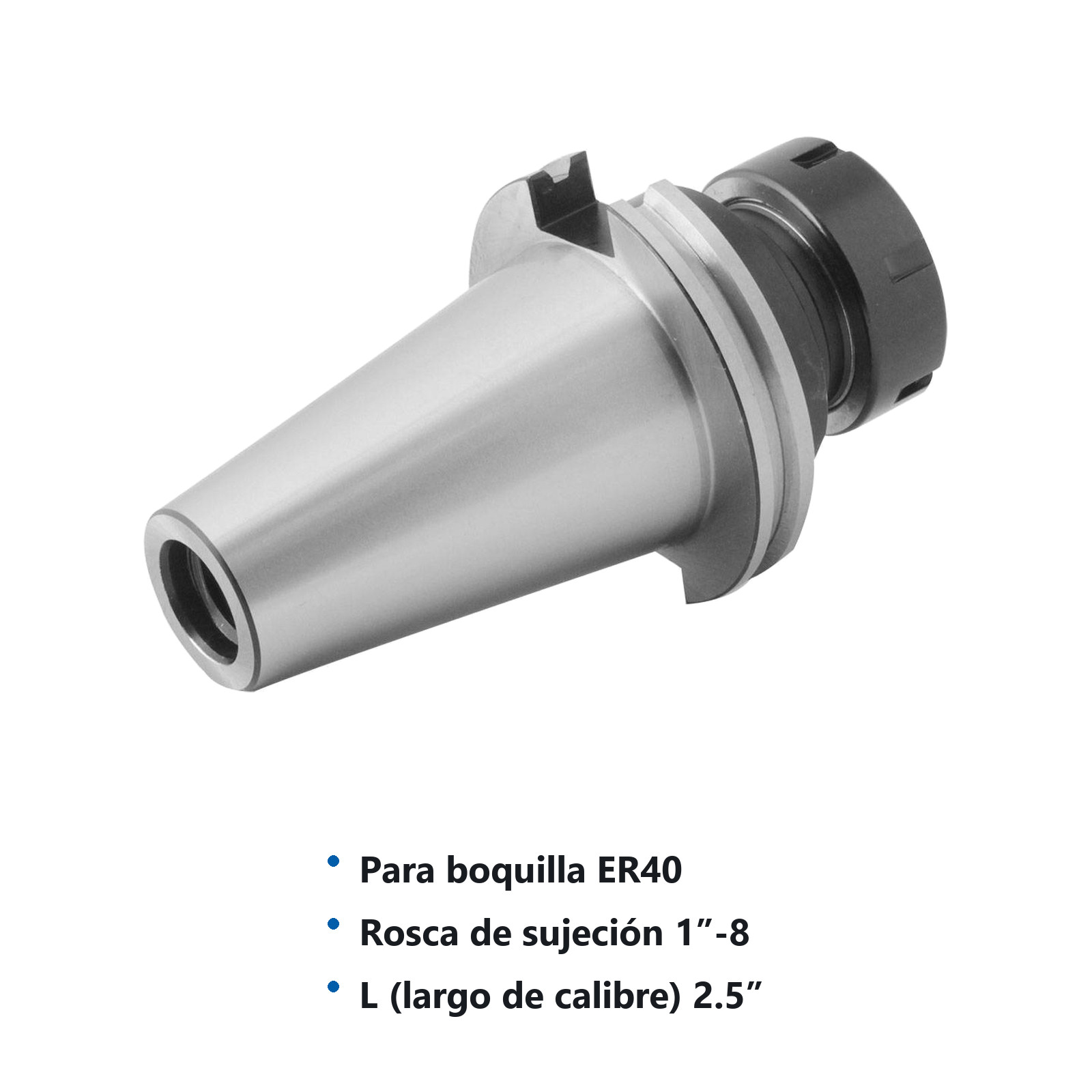 PORTABOQUILLA CAT50 P/ER40 1"-8 LARGO 70MM - Imagen 2