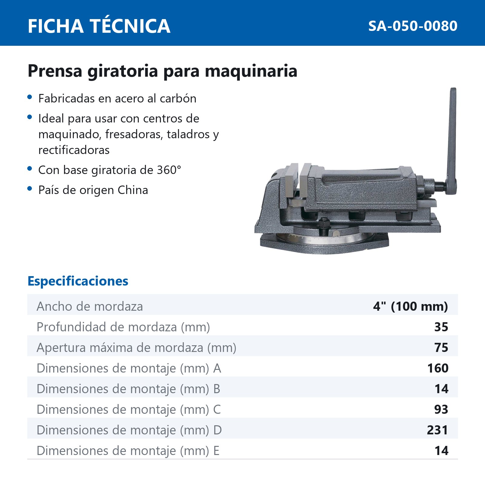 PRENSA GIRATORIA 4" - Imagen 2