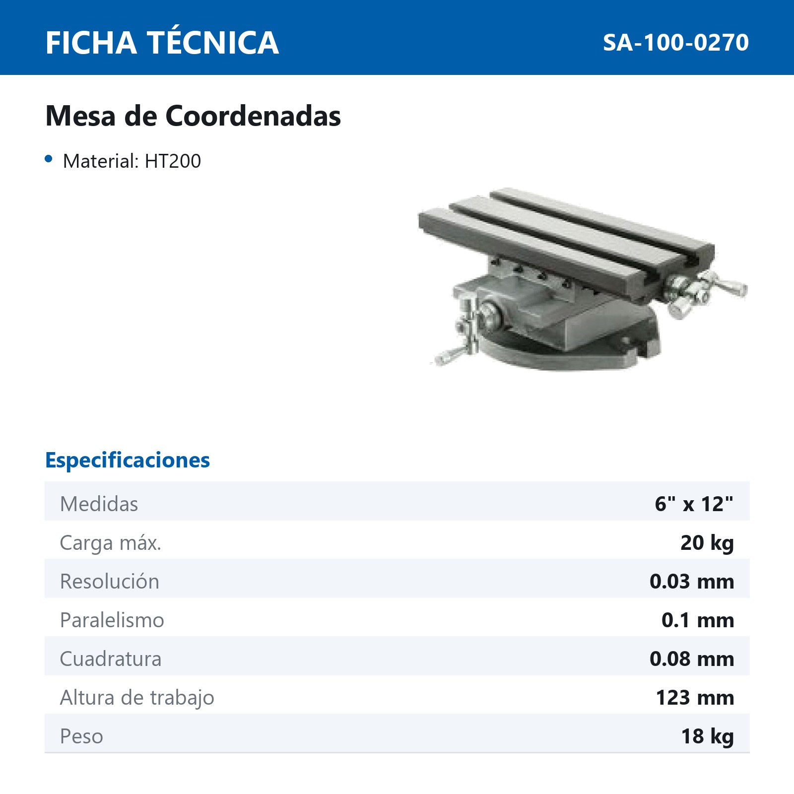 MESA DE COORDENADAS 6 X 12 - Imagen 2
