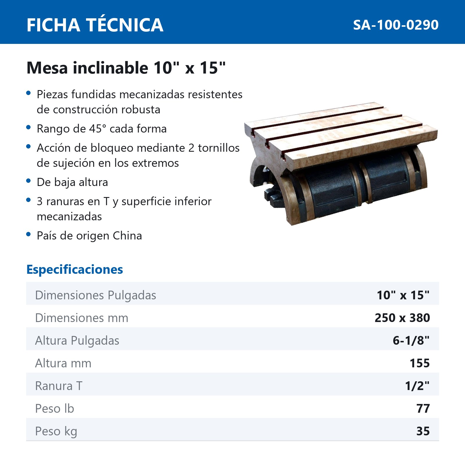 MESA INCLINABLE 10 X 15" - Imagen 2