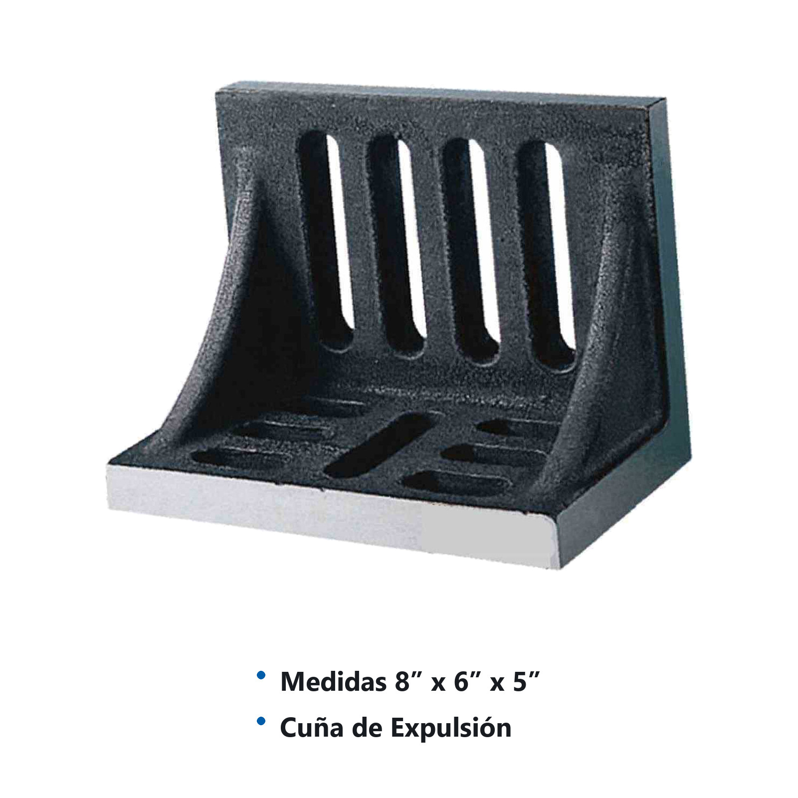 PLATO ANGULAR C/RANURAS 8" X 6" X 5" - Imagen 2