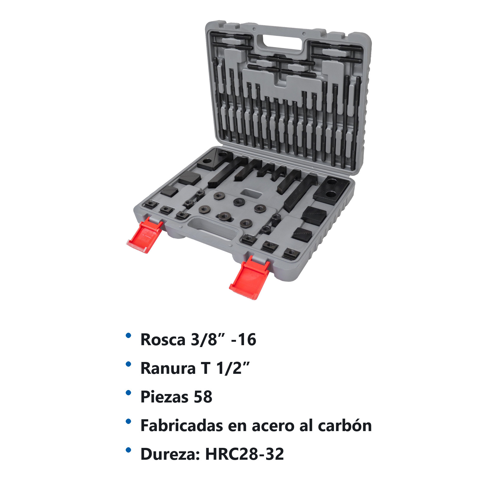 JUEGO GRAPAS 3/8"-16 CABEZA 1/2" 58 PZS - Imagen 2