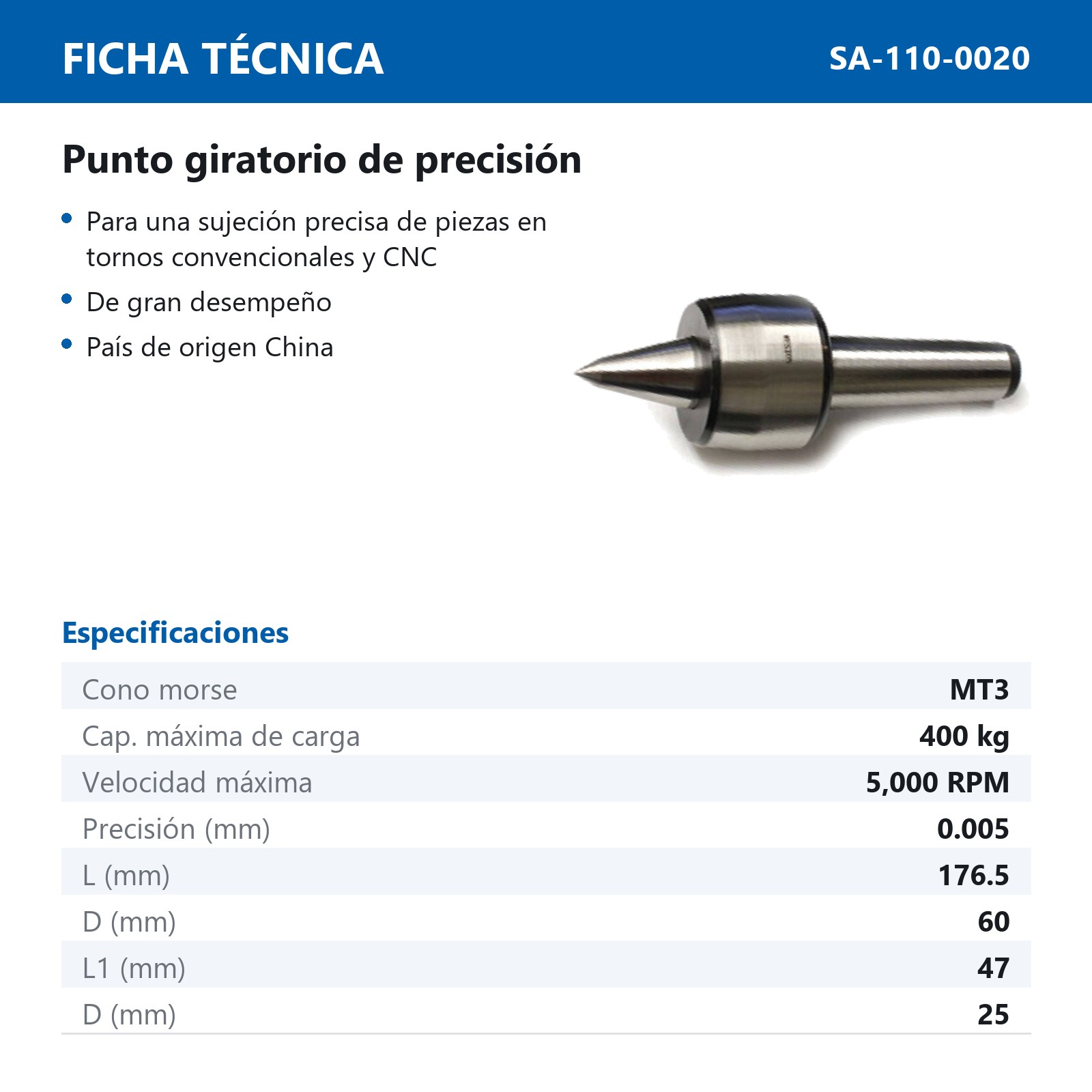 PUNTO GIRATORIO MT3 DE PRECISION - Imagen 2