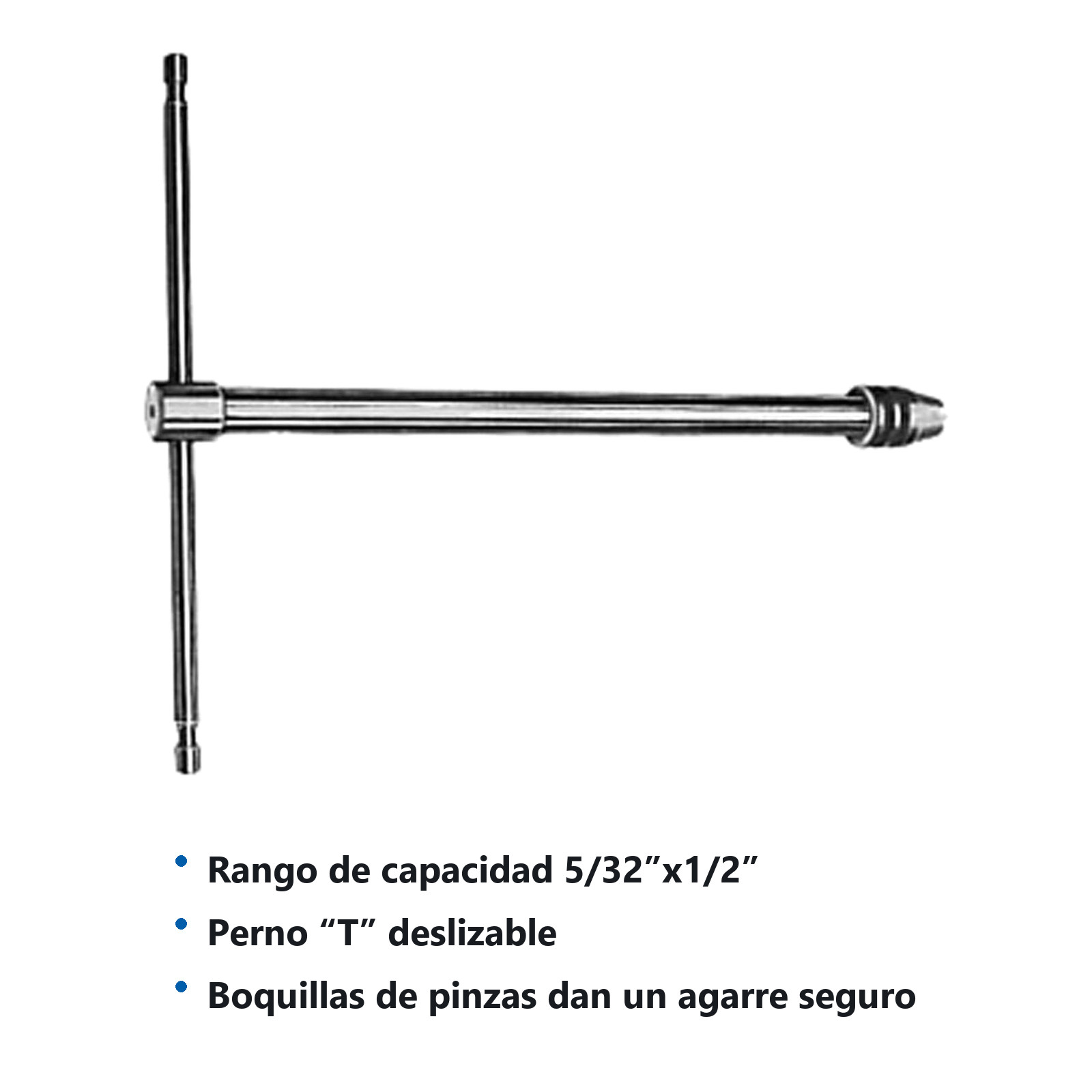 MANERAL P/MACHUELO 5/32" - 1/2" TIPO T - Imagen 2