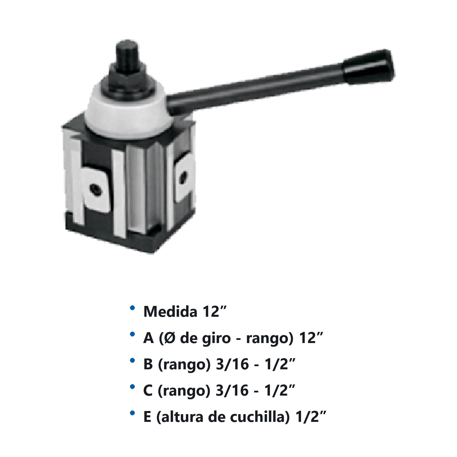 TORRETA CAMBIO RAPIDO PARA TORNO 12" - Imagen 2