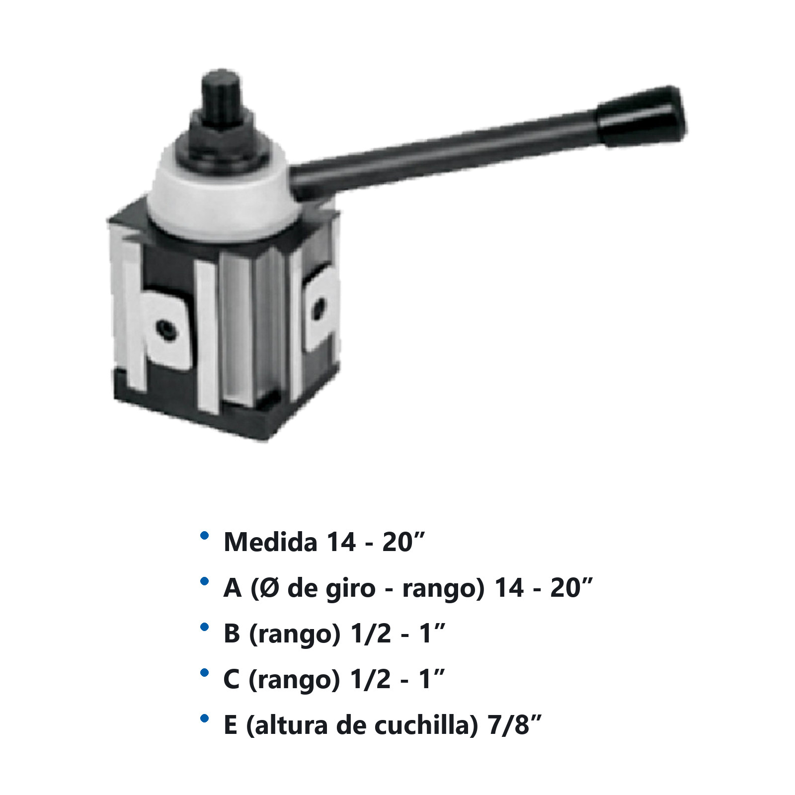 TORRETA CAMBIO RAPIDO PARA TORNO 14-20" - Imagen 2
