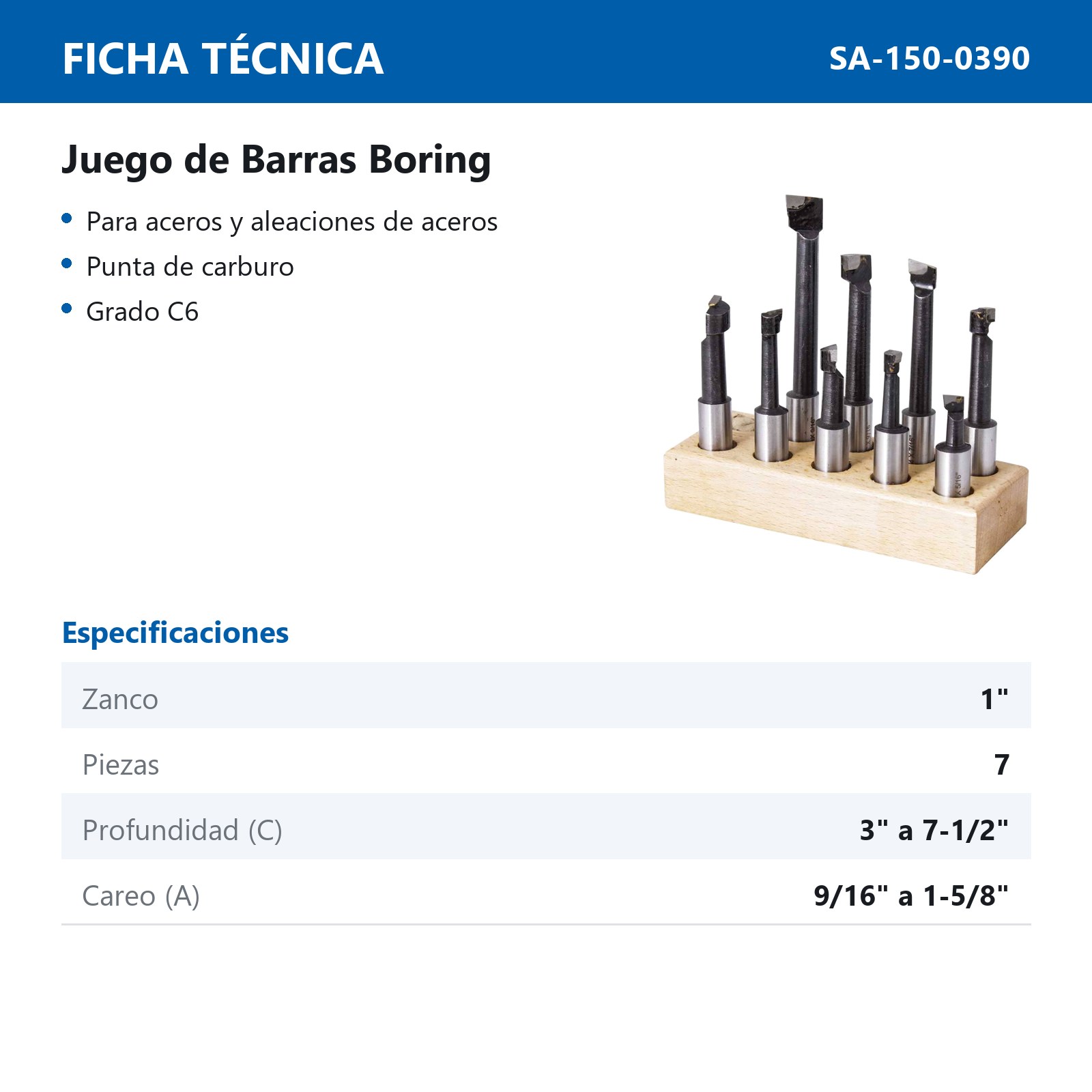 BORING BAR SET 1" - Imagen 2