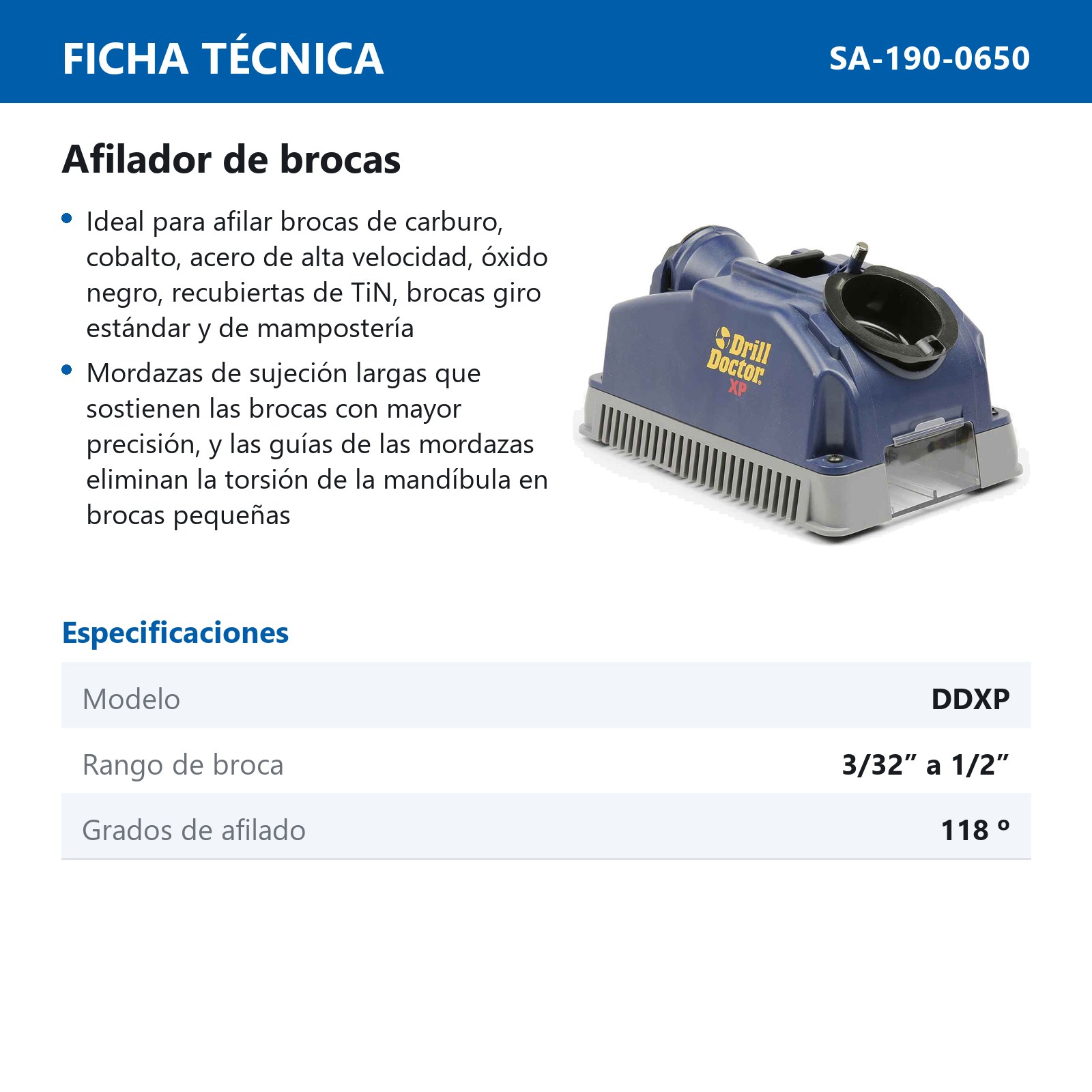 AFILADORA DE BROCA DDXP - Imagen 2