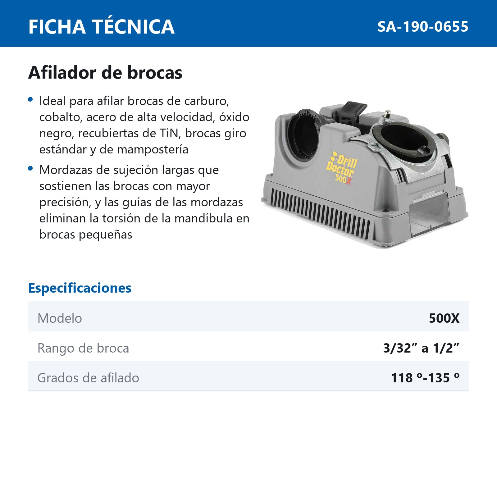 AFILADORA DE BROCA 500X - Imagen 2