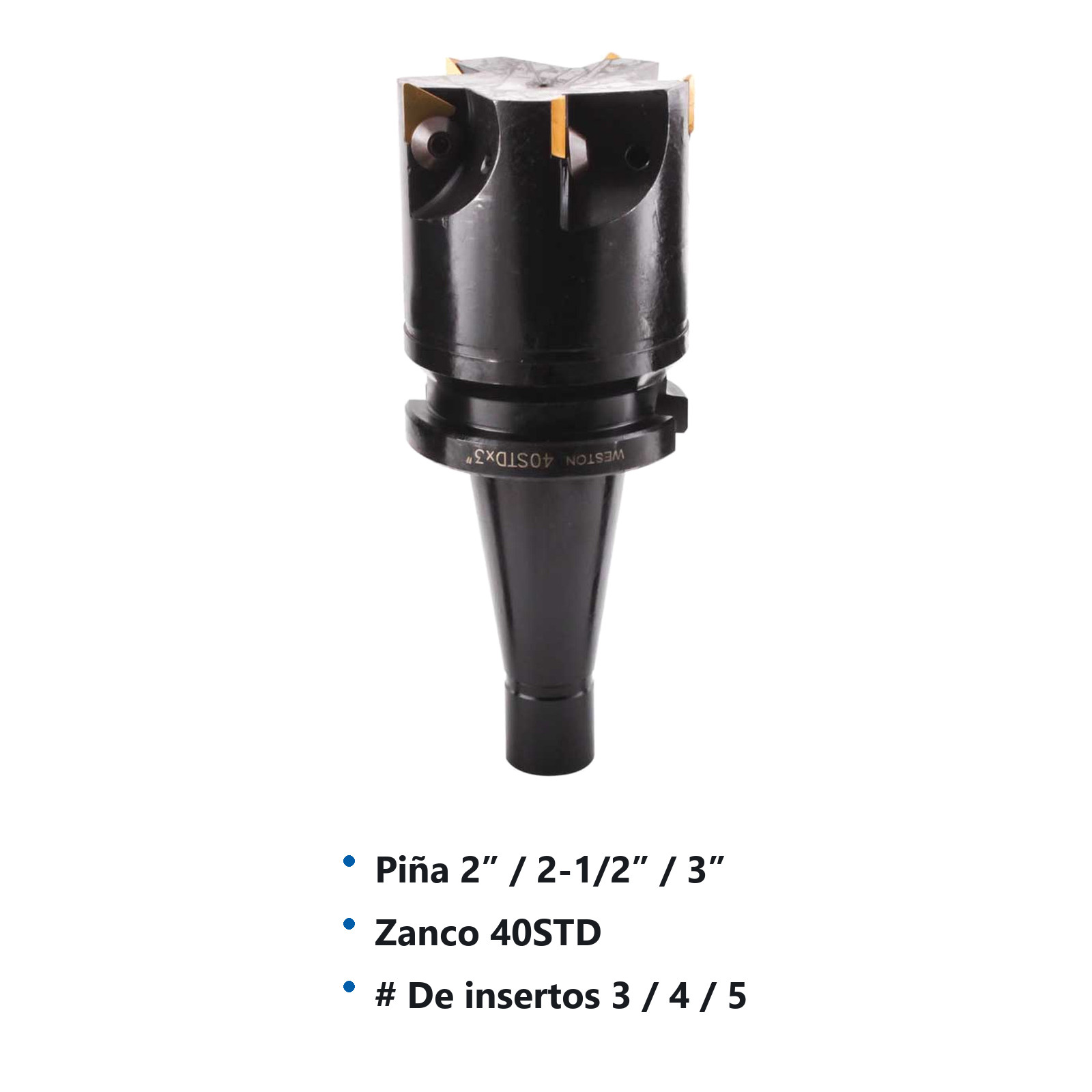 JUEGO DE CORTADORES TP 3 PZAS. ZANCO 40STD PIÑA 2" A 3" P/TPC32 - Imagen 2