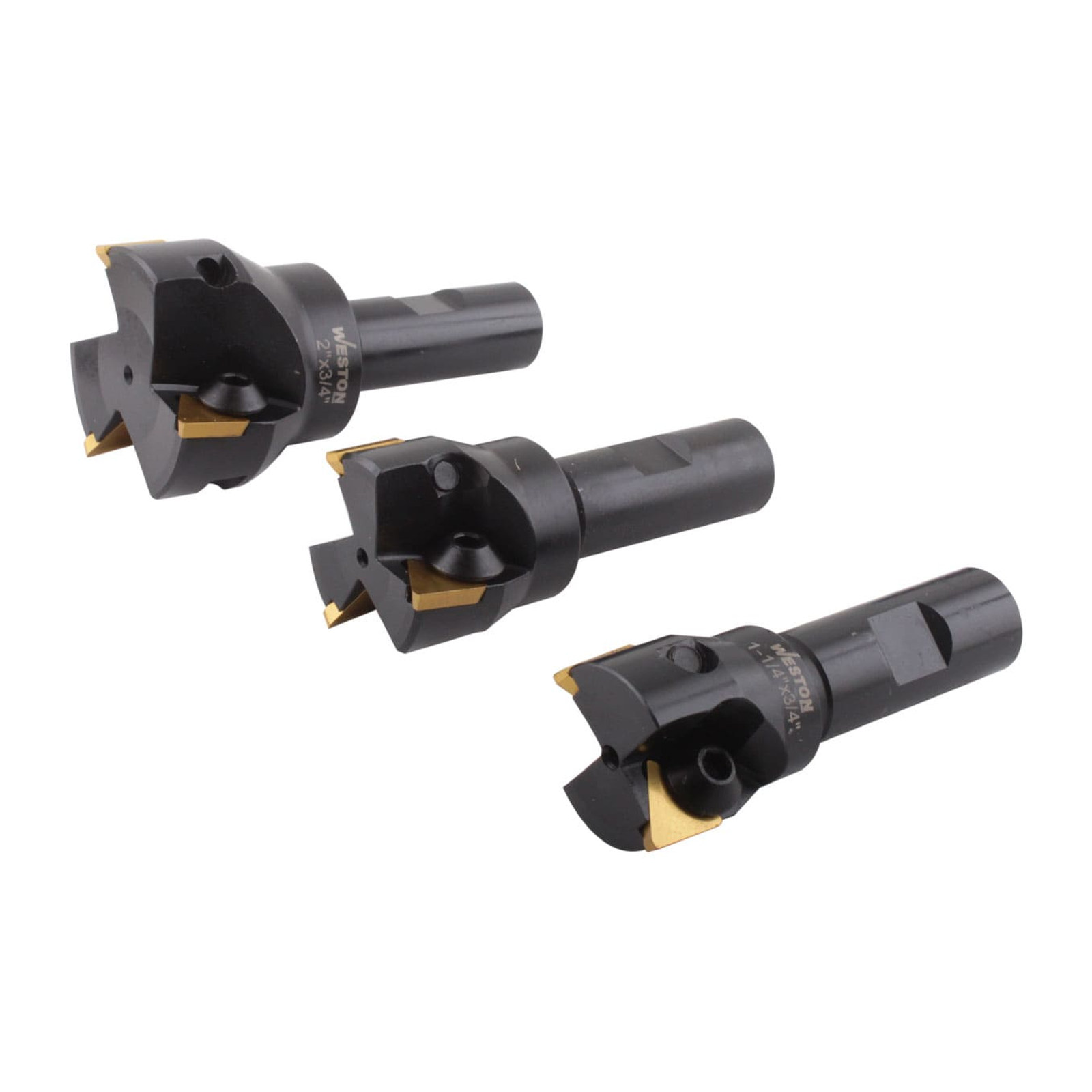 Juego de Cortadores de Piña 90° Zanco R8 2" a 3" 3 Piezas para Insertos WESTON