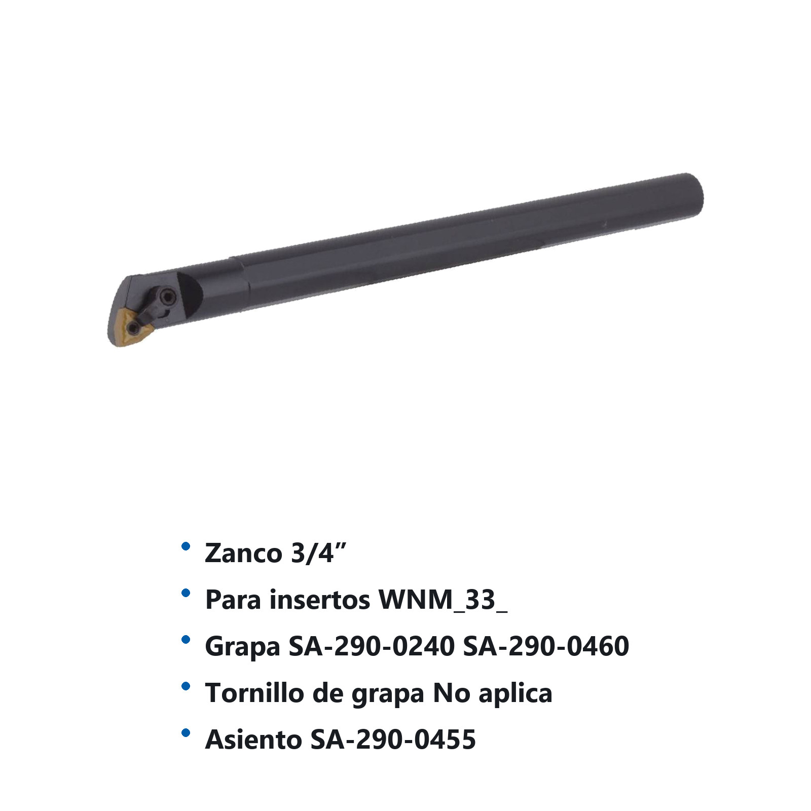 BARRA INTERIOR MWLNR3 S12S 3/4" C/WNMG332 - Imagen 2