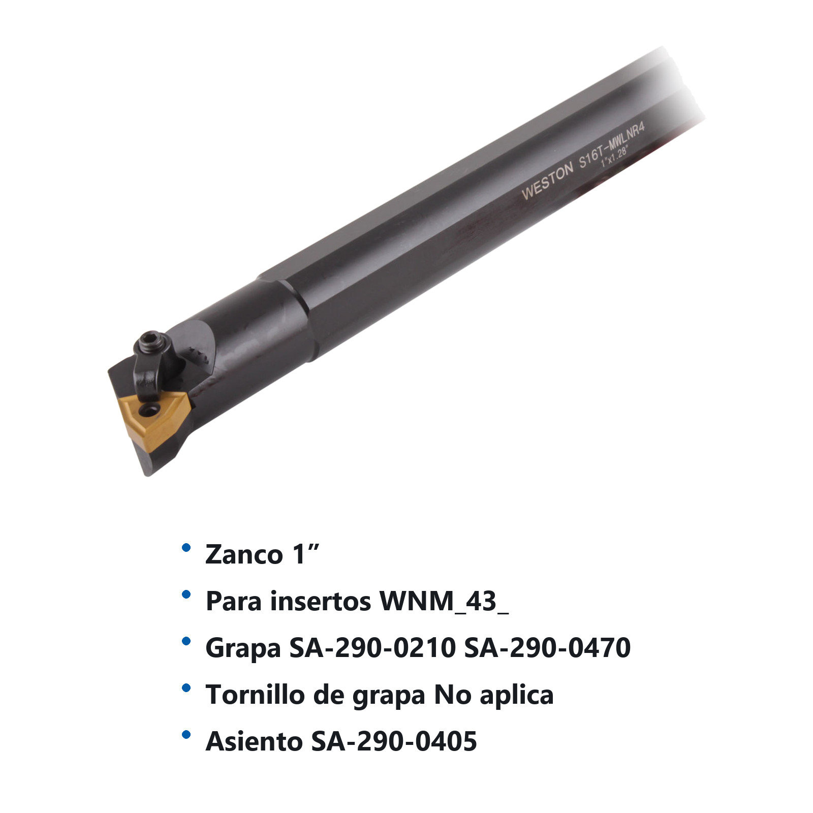 BARRA INTERIOR MWLNR3 S16T 1" C/WNMG432 - Imagen 2