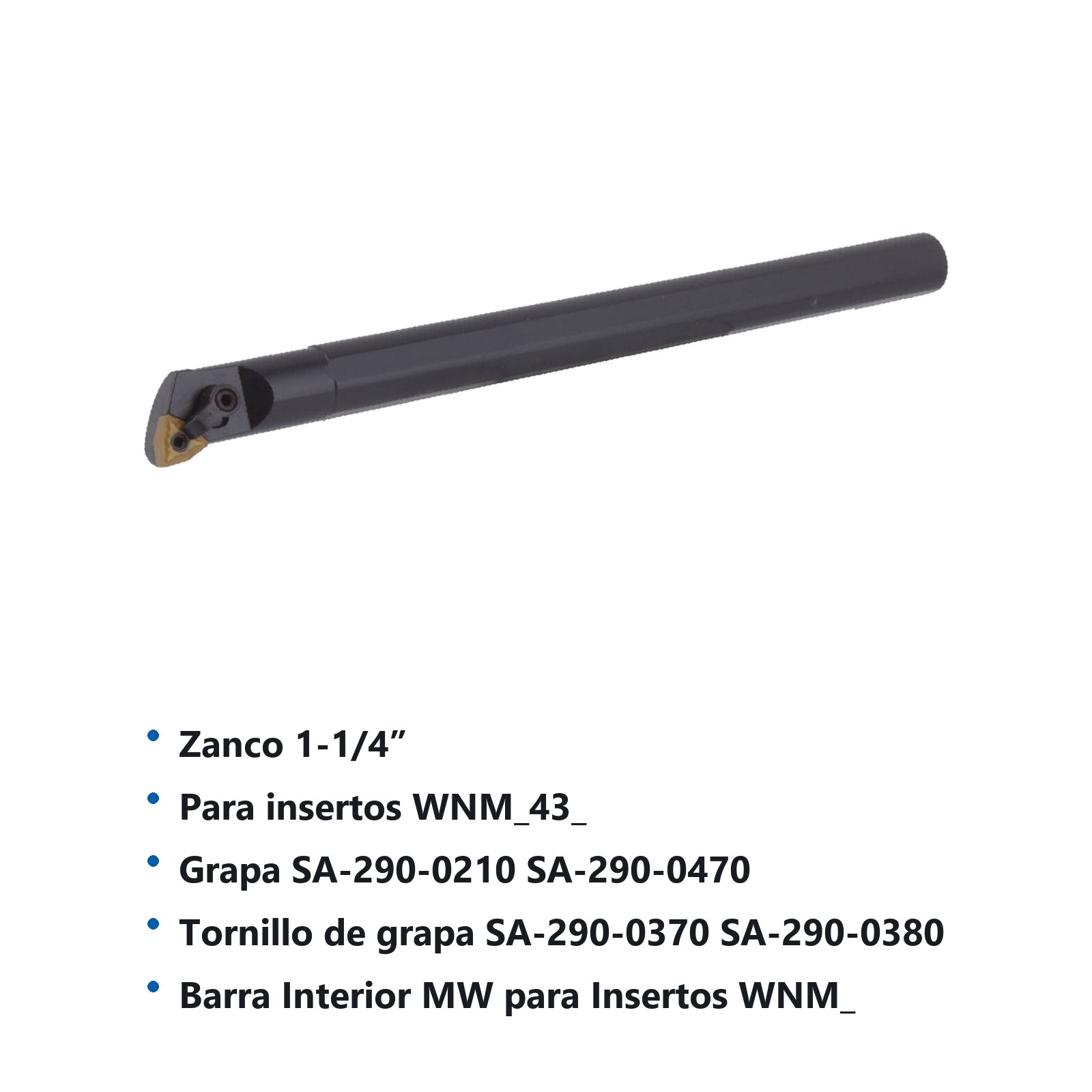 BARRA INTERIOR MWLNR3 S20U 1-1/4" C/WNMG432 - Imagen 2