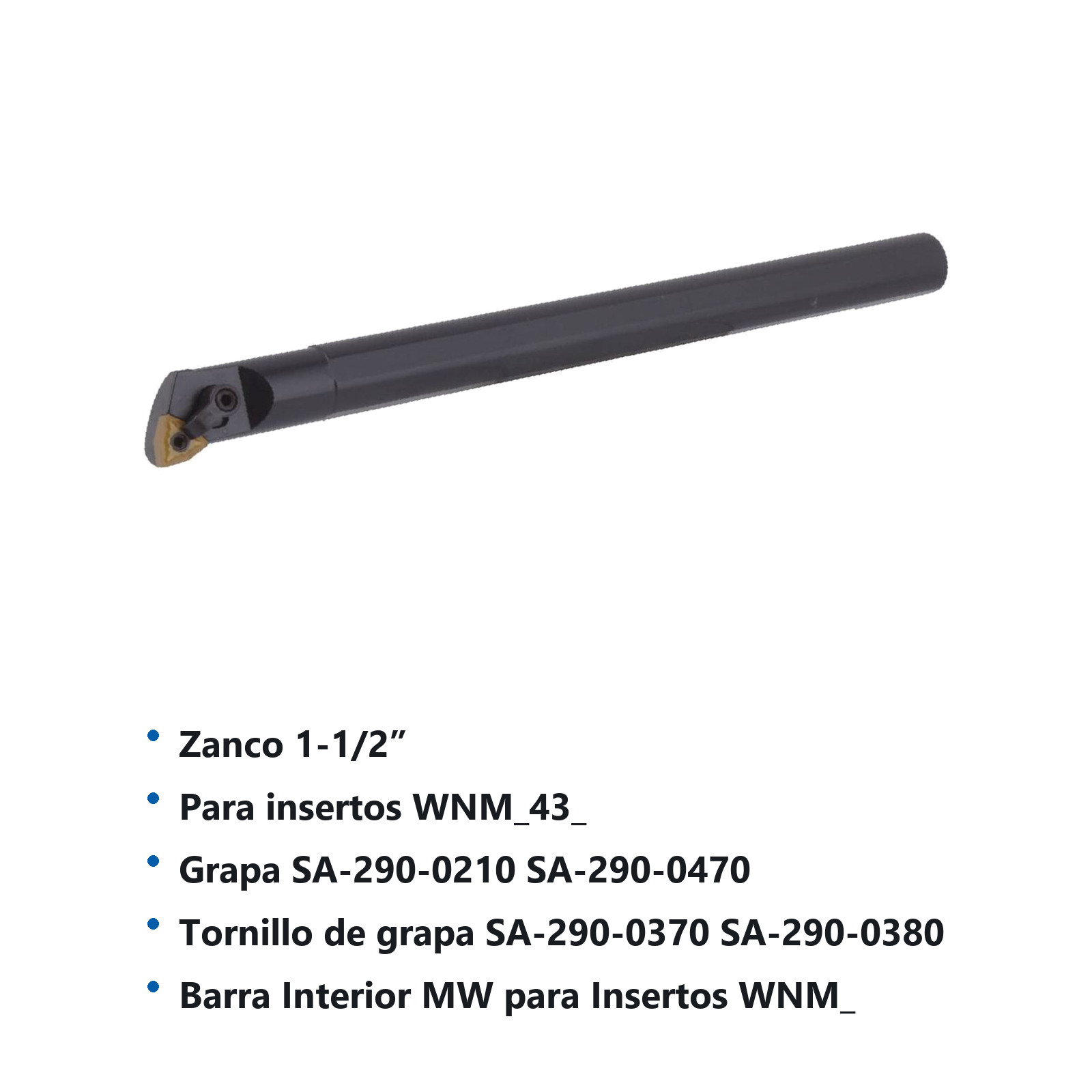 BARRA INTERIOR MWLNR3 S24U 1-1/2" C/WNMG432 - Imagen 2