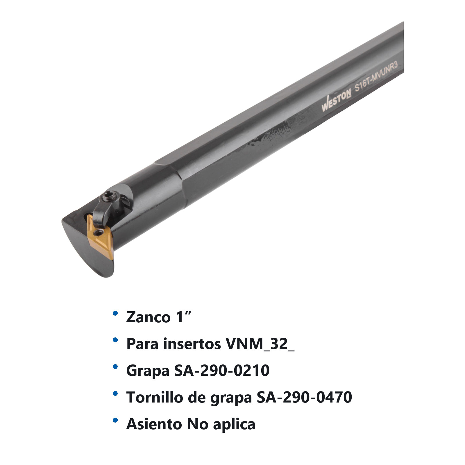 BARRA INTERIOR MVUNR3 S16T 1" C/VNMG322 - Imagen 2