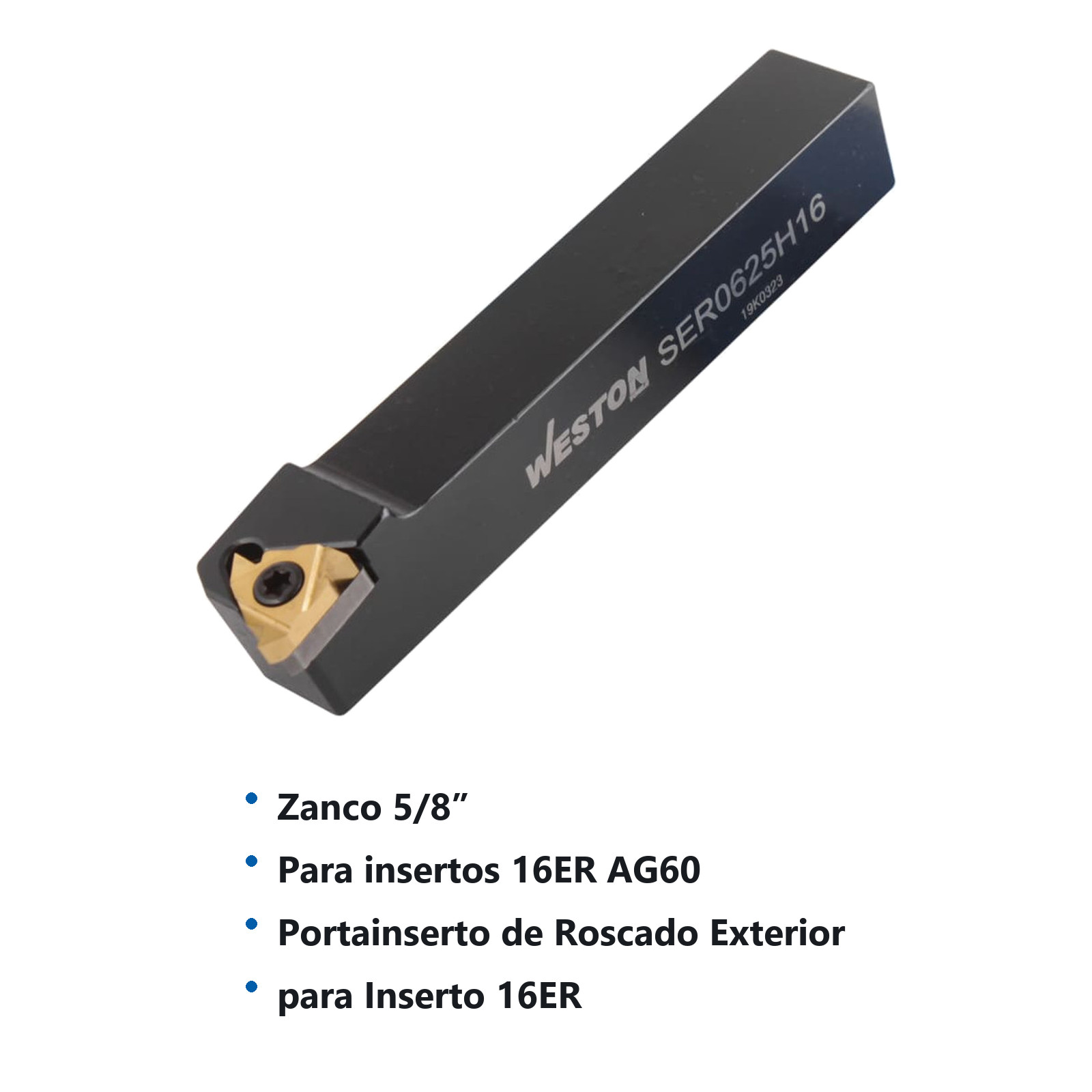 PORTAINSERTO P/ROSCADO EXT. SER 625 H16 5/8" P/16ERAG60 - Imagen 2