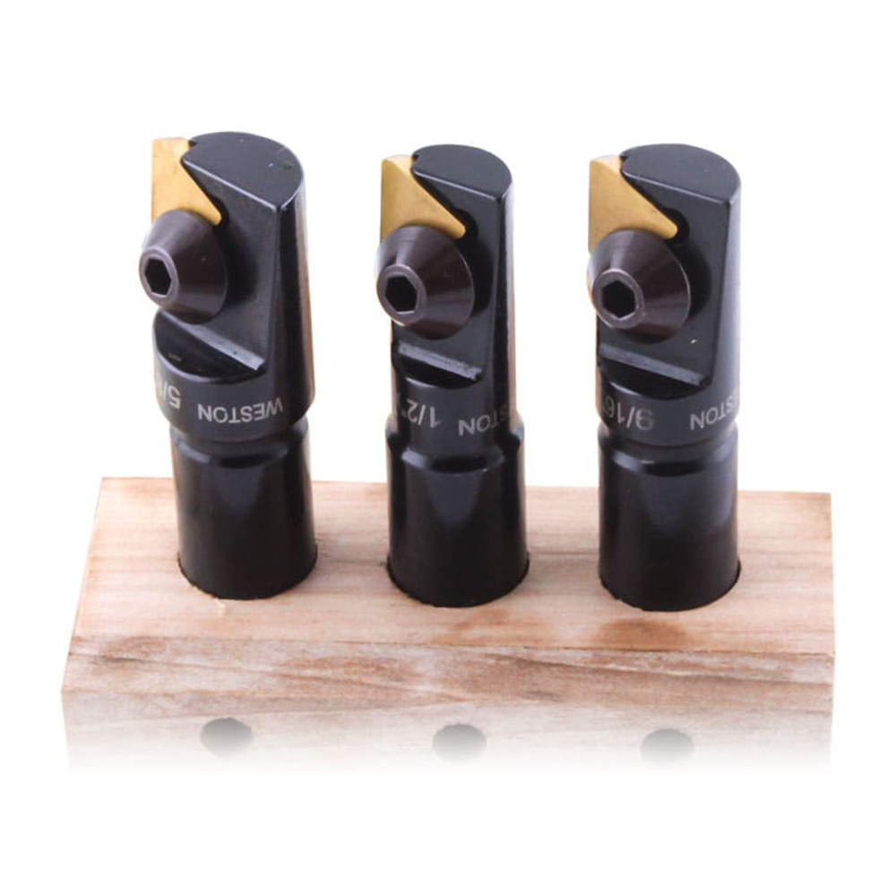 Juego de Cortadores Verticales Weston 3 Piezas Zanco Weldon 1/2" Piña 1/2" a 5/8" para TPC22