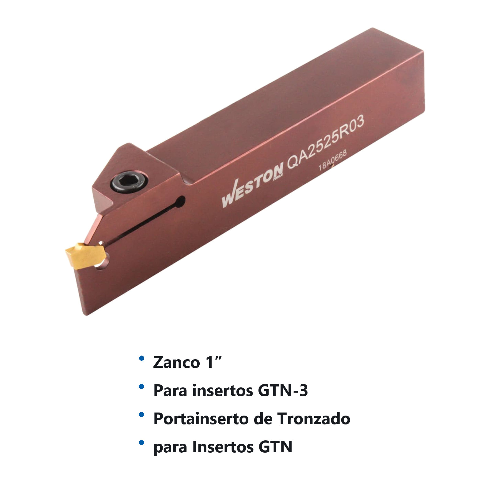 PORTAINSERTO P/TRONZADO QA2525R03 1" C/GTN-3 - Imagen 2