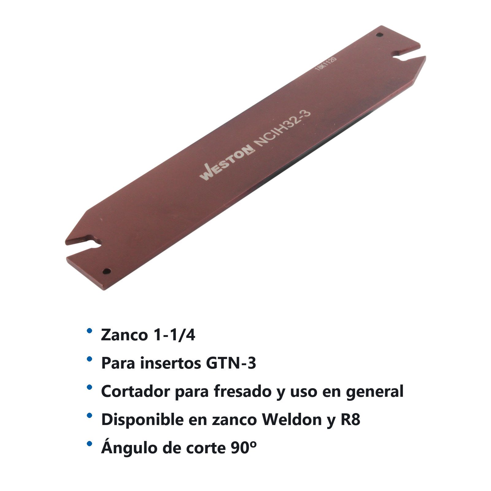 LAMA P/TRONZADO NCIH32-3 1-1/4" P/GTN-3 (SIN INSERTO) - Imagen 2
