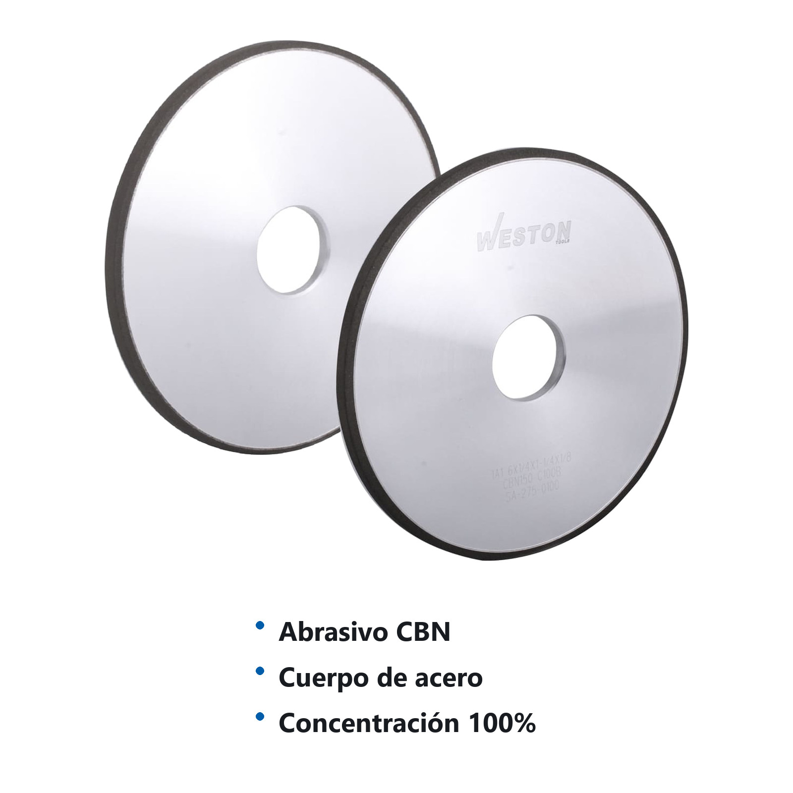 RUEDA DIAMANTE 1A1 4"X1/4" CBN150 C100B - Imagen 2