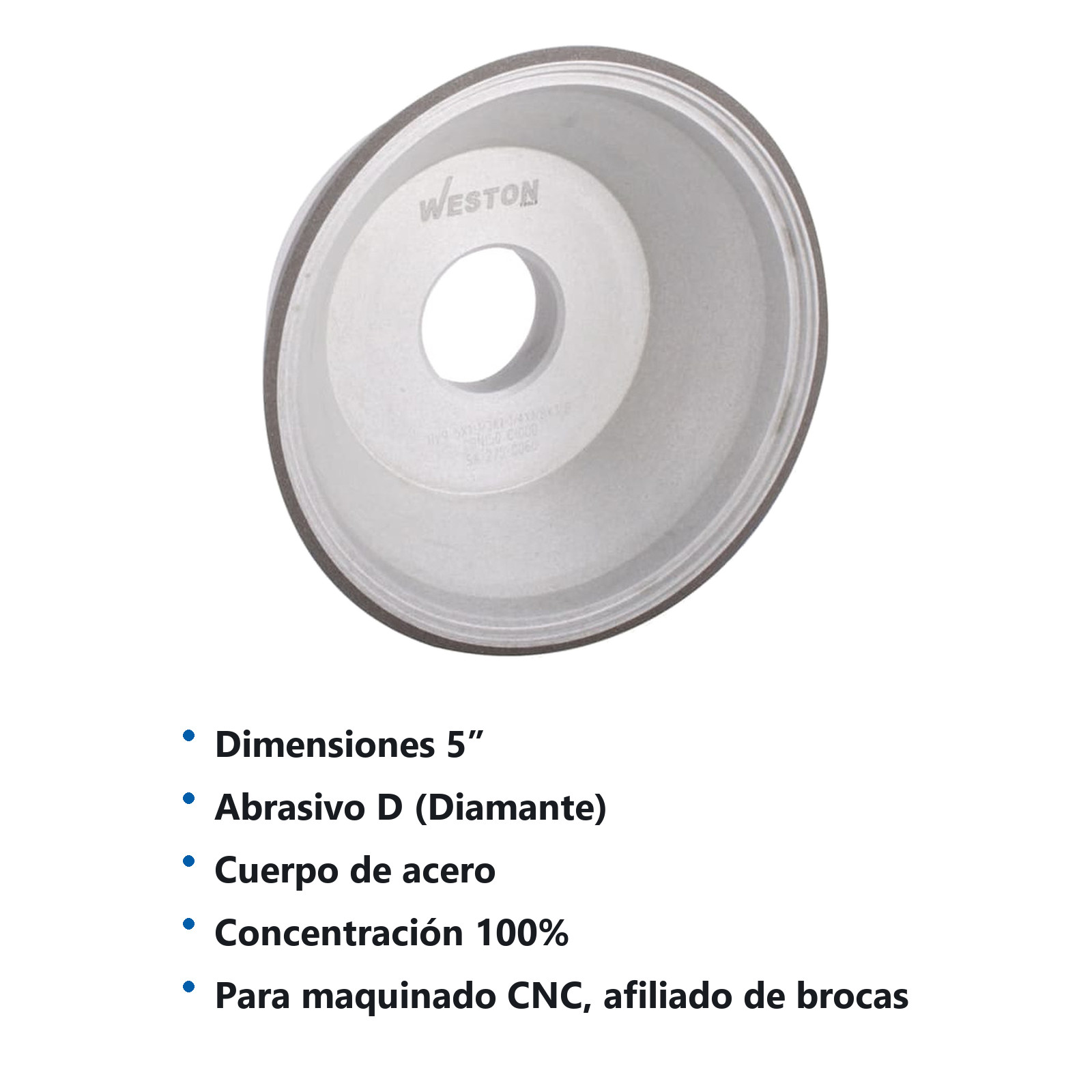 COPA DIAMANTE 11V9 5"X1-3/4" D150 C100B - Imagen 2