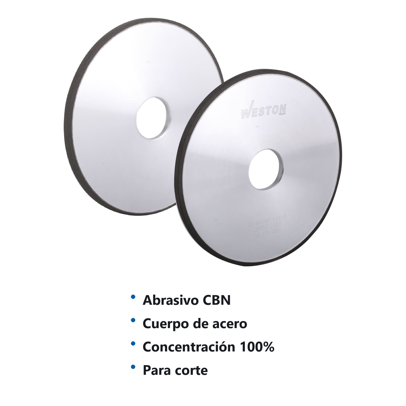 RUEDA DIAMANTE 1A1R 6" X .035 CBN100 C100B - Imagen 2