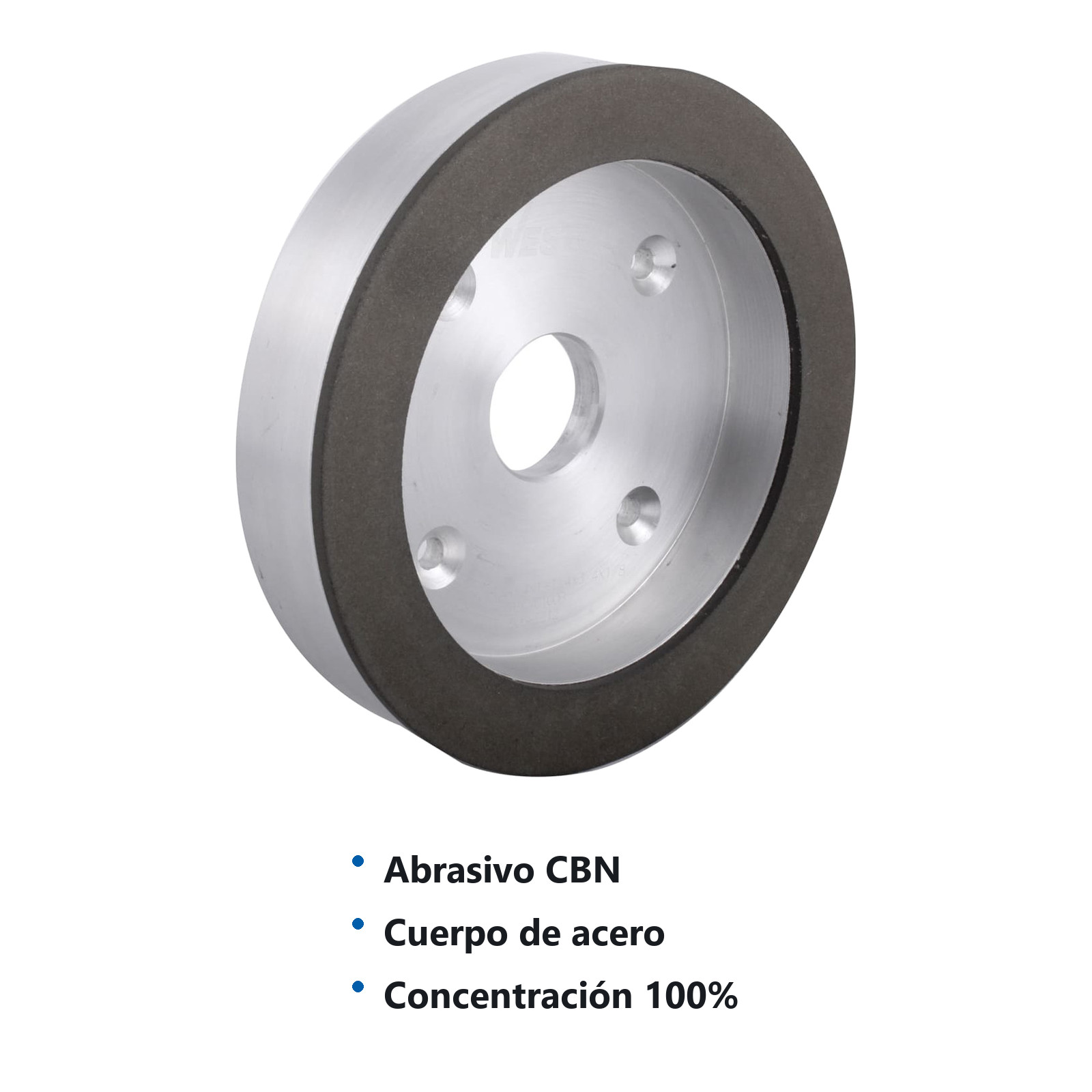 RUEDA DIAMANTE 6A2C COPA RECTA  6"X1-1/4" CBN150 C100B - Imagen 2