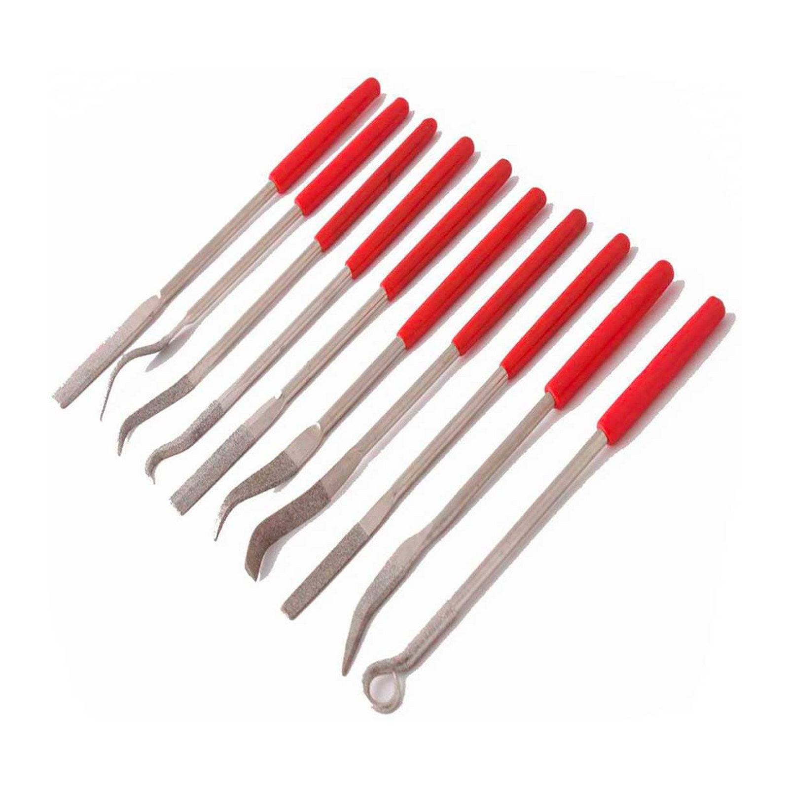 Juego de 10 Limas Diamantadas Curvas 5-1/2" Weston