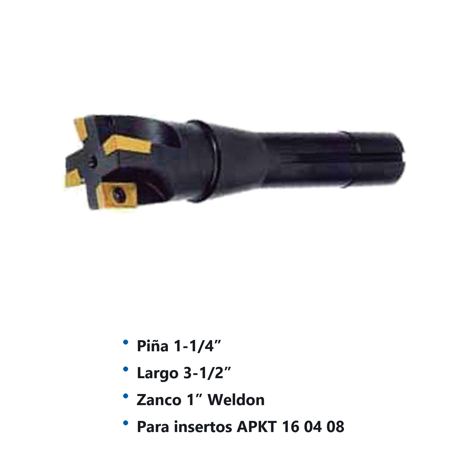 CORTADOR AP ZANCO WELDON 1" PIÑA 1-1/4" 90° P/APKT160408-PM - Imagen 2