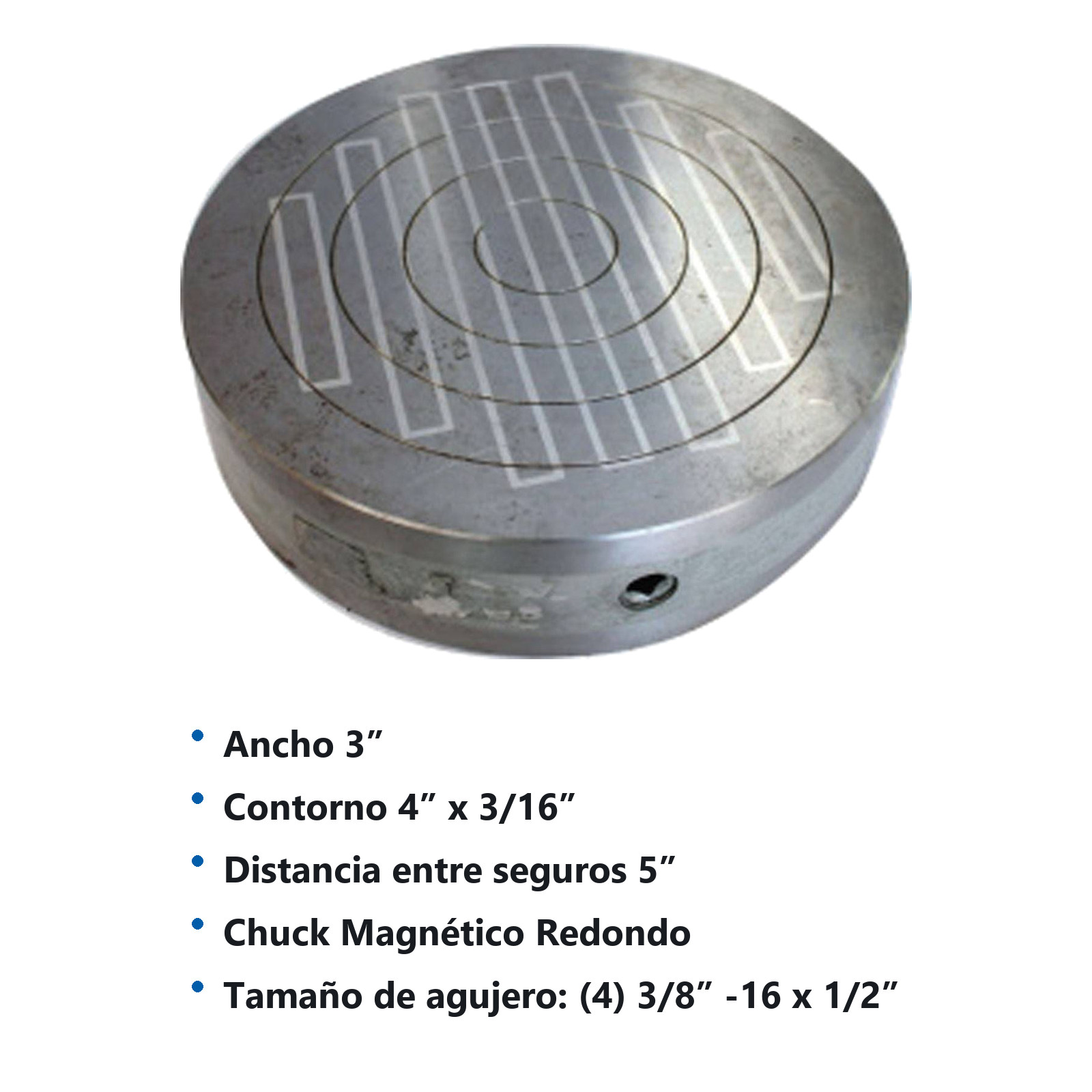 CHUCK / PLATO MAGNETICO REDONDO 10" - Imagen 2