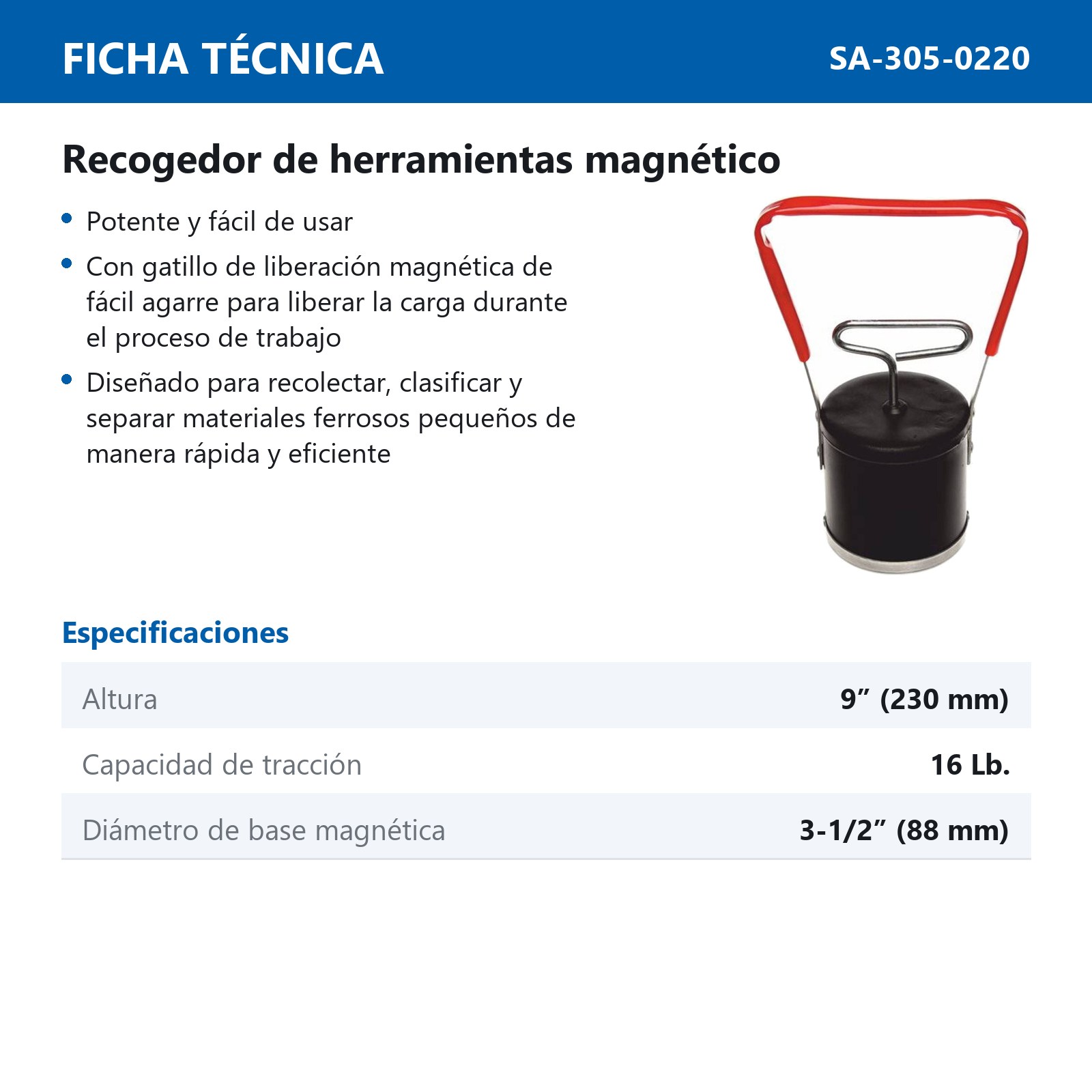 RECOGEDOR DE HERRAMIENTAS MAGNETICO - Imagen 2