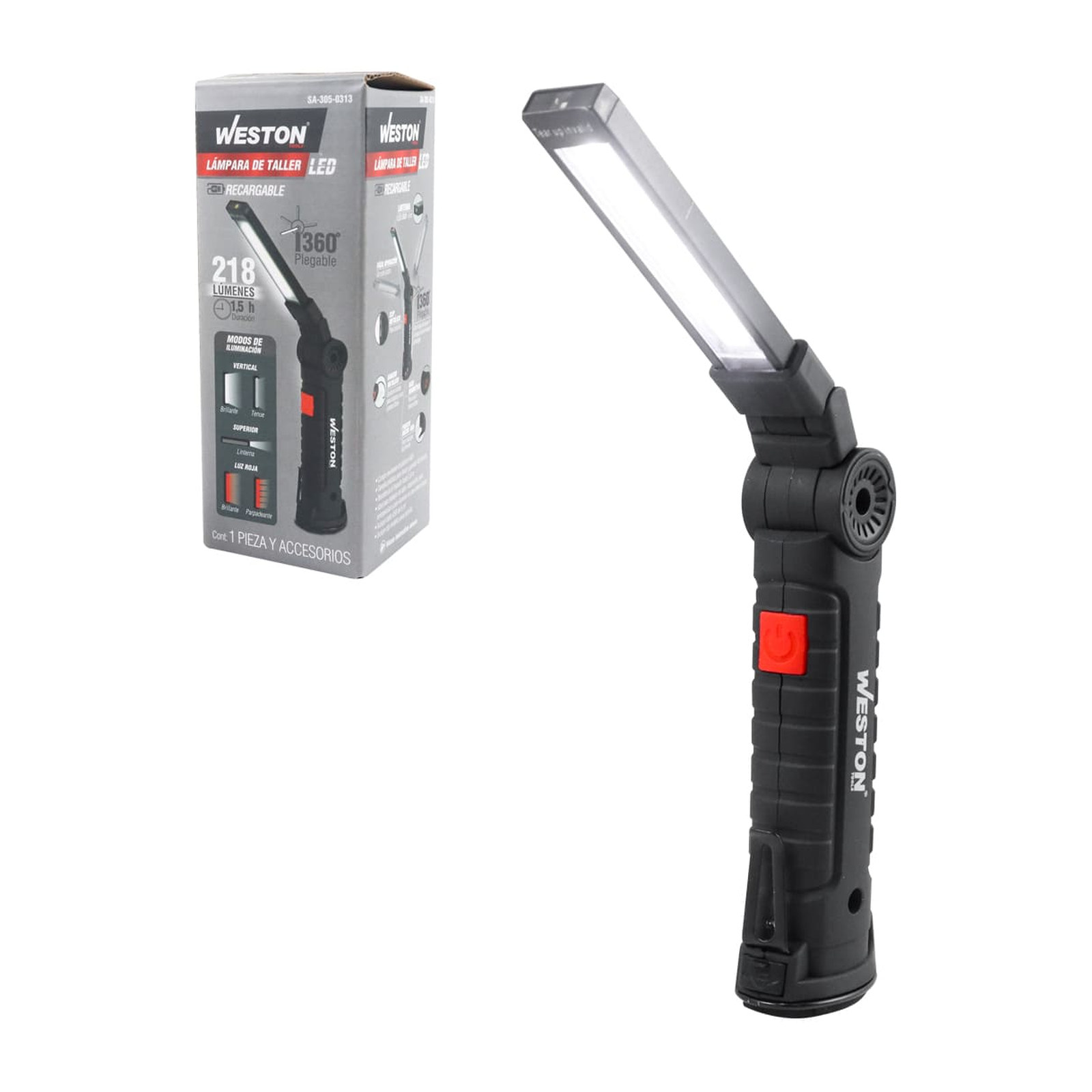 Lámpara de Taller Recargable LED 218 Lm Weston