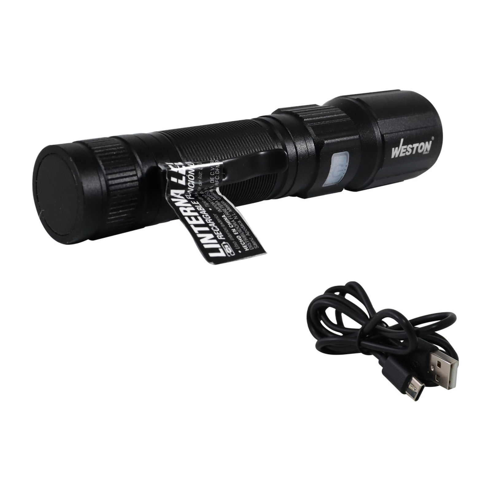 LINTERNA LED RECARGABLE USB, FUNCION UV LONGITUD DE ONDA 365-370NM - Imagen 3