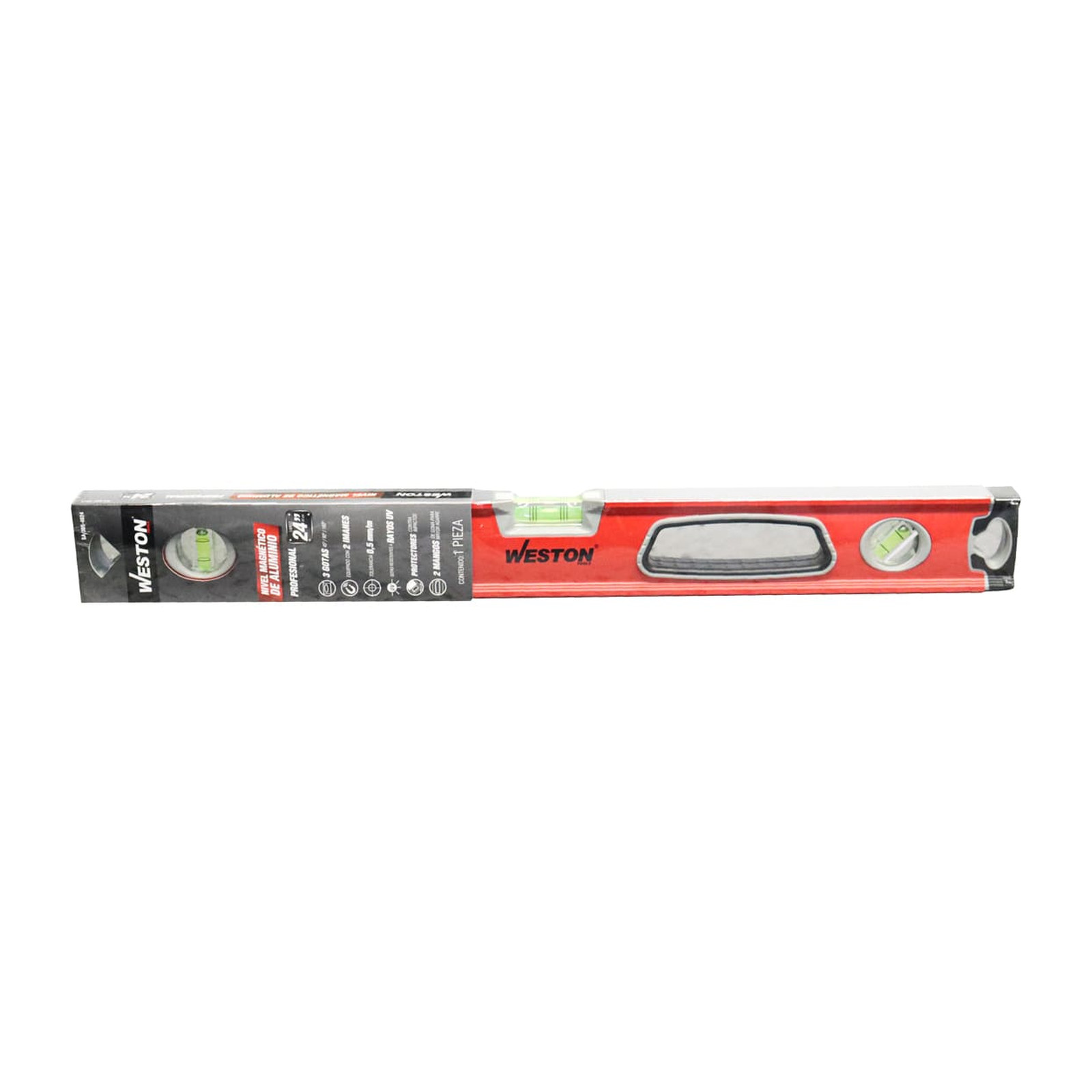 NIVEL PROFESIONAL MAGNETICO DE ALUMINIO 24" - Imagen 4