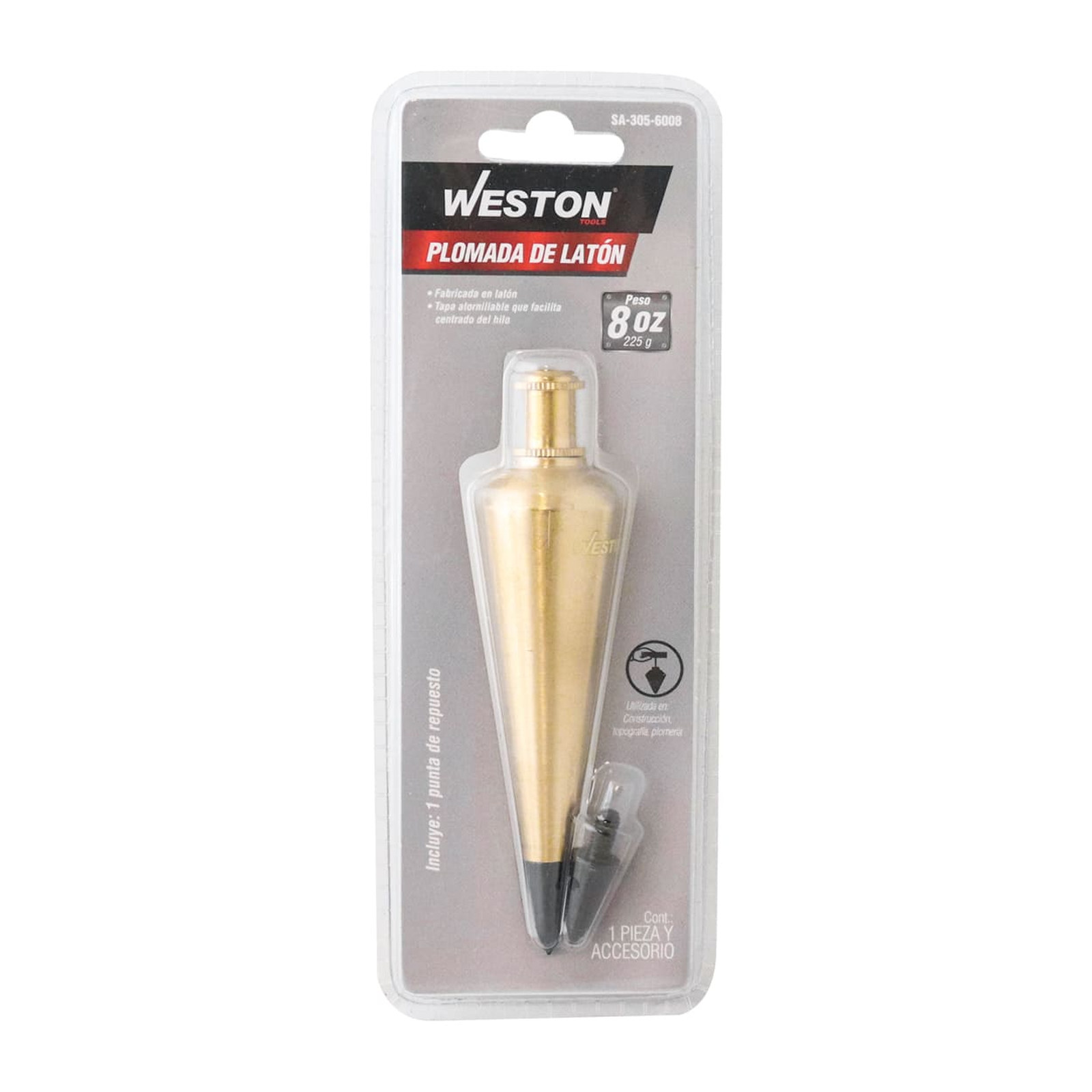 PLOMADA DE LATON 8oz - Imagen 4