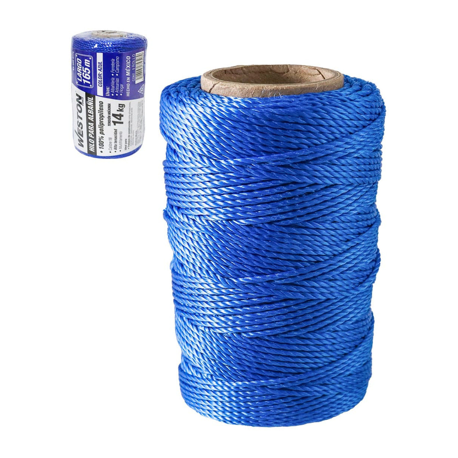 Hilo para Albañil de Polipropileno Calibre 18 Azul Grande 165 m Weston