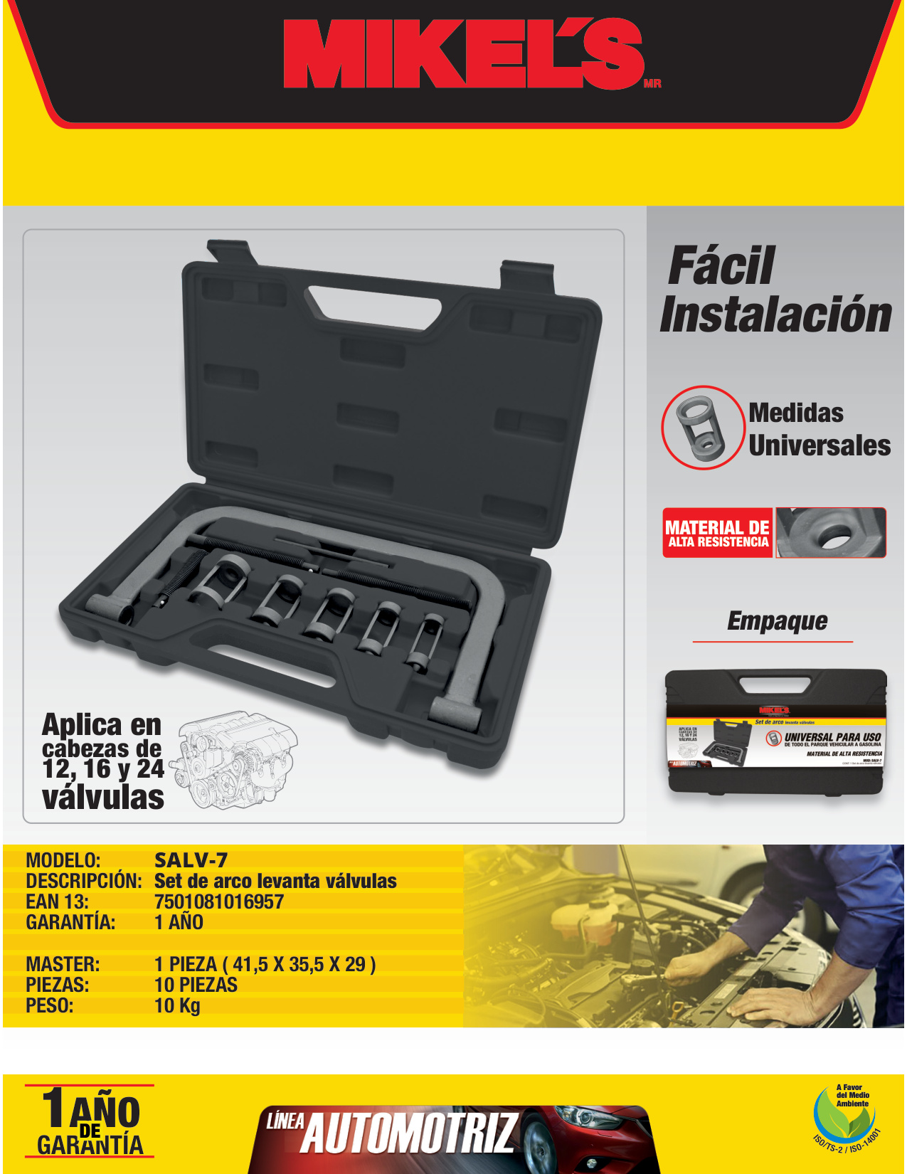 MIKELS SALV-7 Kit set de arco levanta válvulas - Imagen 4