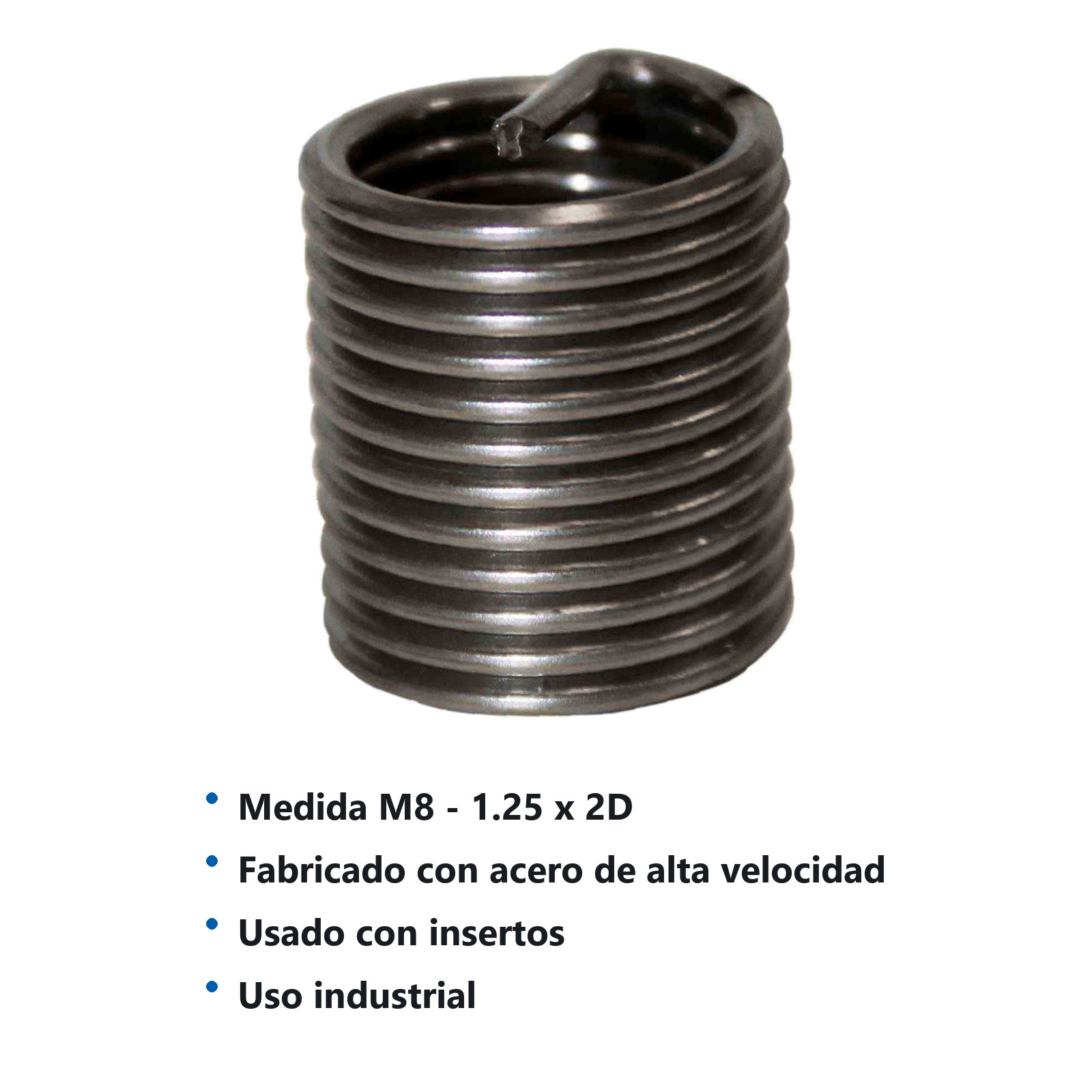 INSERTO P/ROSCA M8X1.25X2D  (Precio x Pza - Empaque c/100 pzas) - Imagen 3
