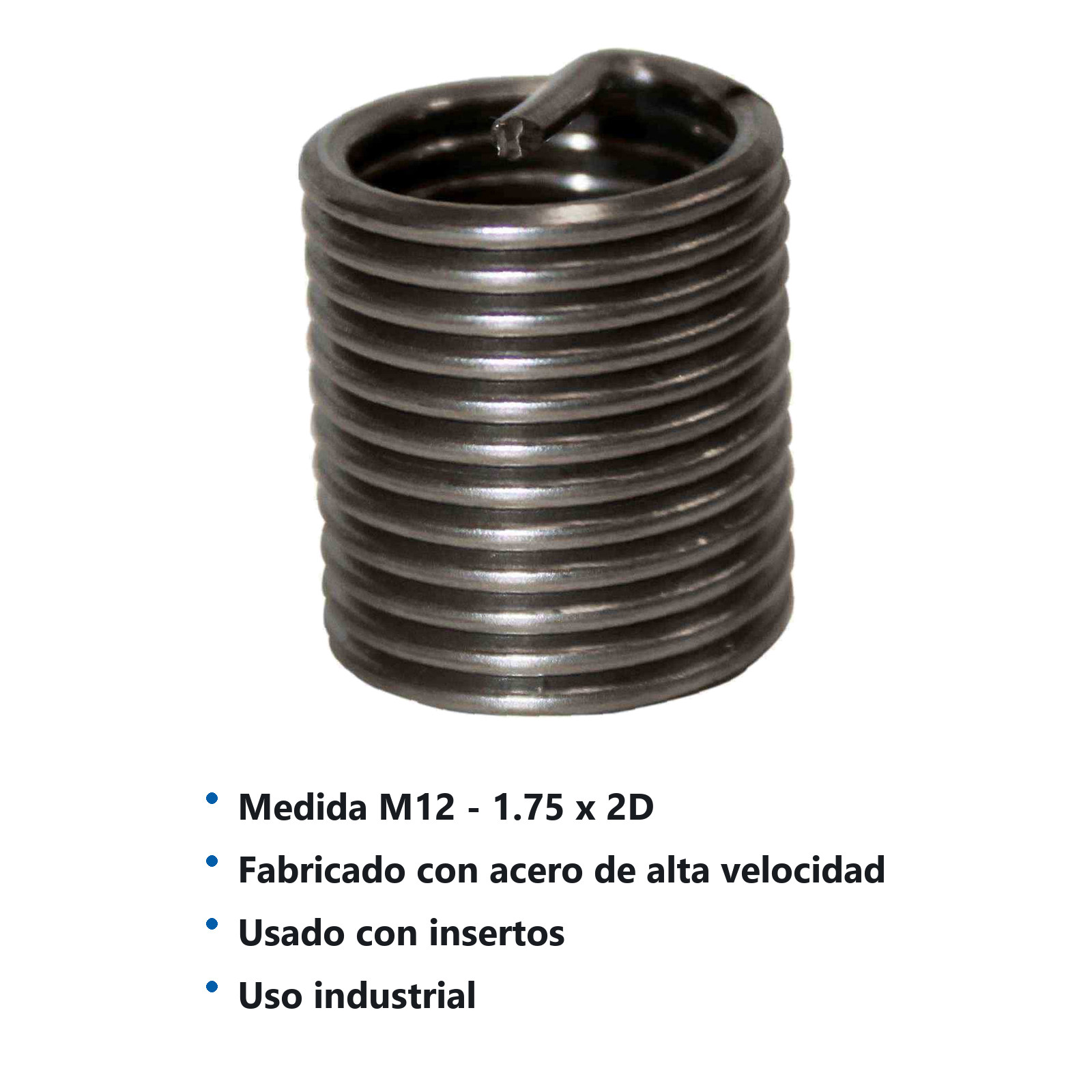 INSERTO P/ROSCA M12X1.75X2D  (Precio x Pza - Empaque c/50 pzas) - Imagen 3