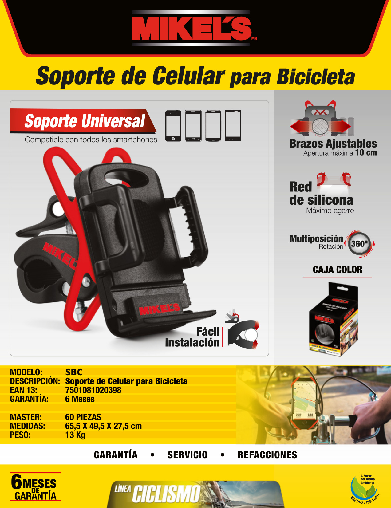 MIKELS SBC Estuche / Soporte de celular para bicicleta - Imagen 4