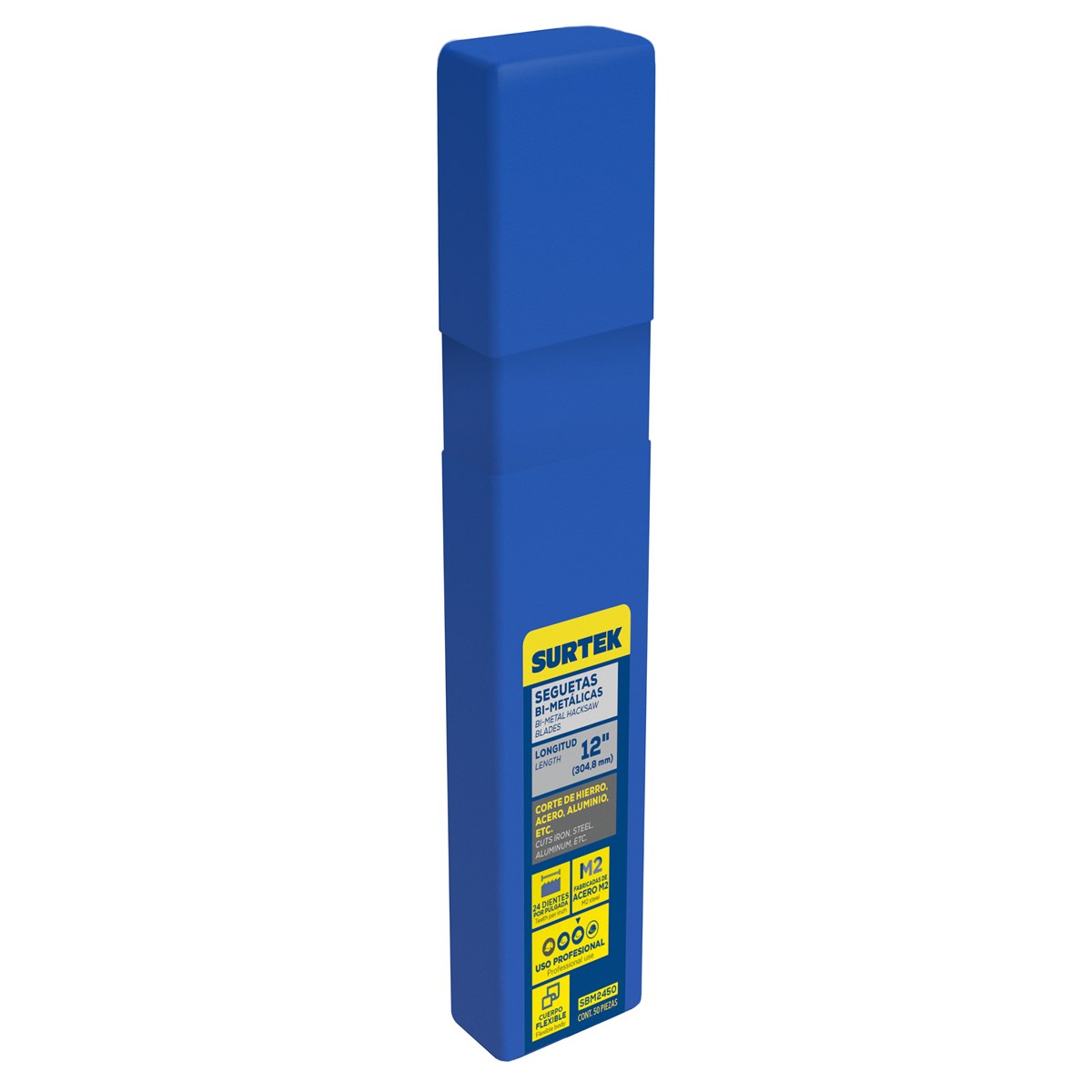 Segueta bimetálica de 12", 24 DPP, 50 piezas Surtek - Imagen 2