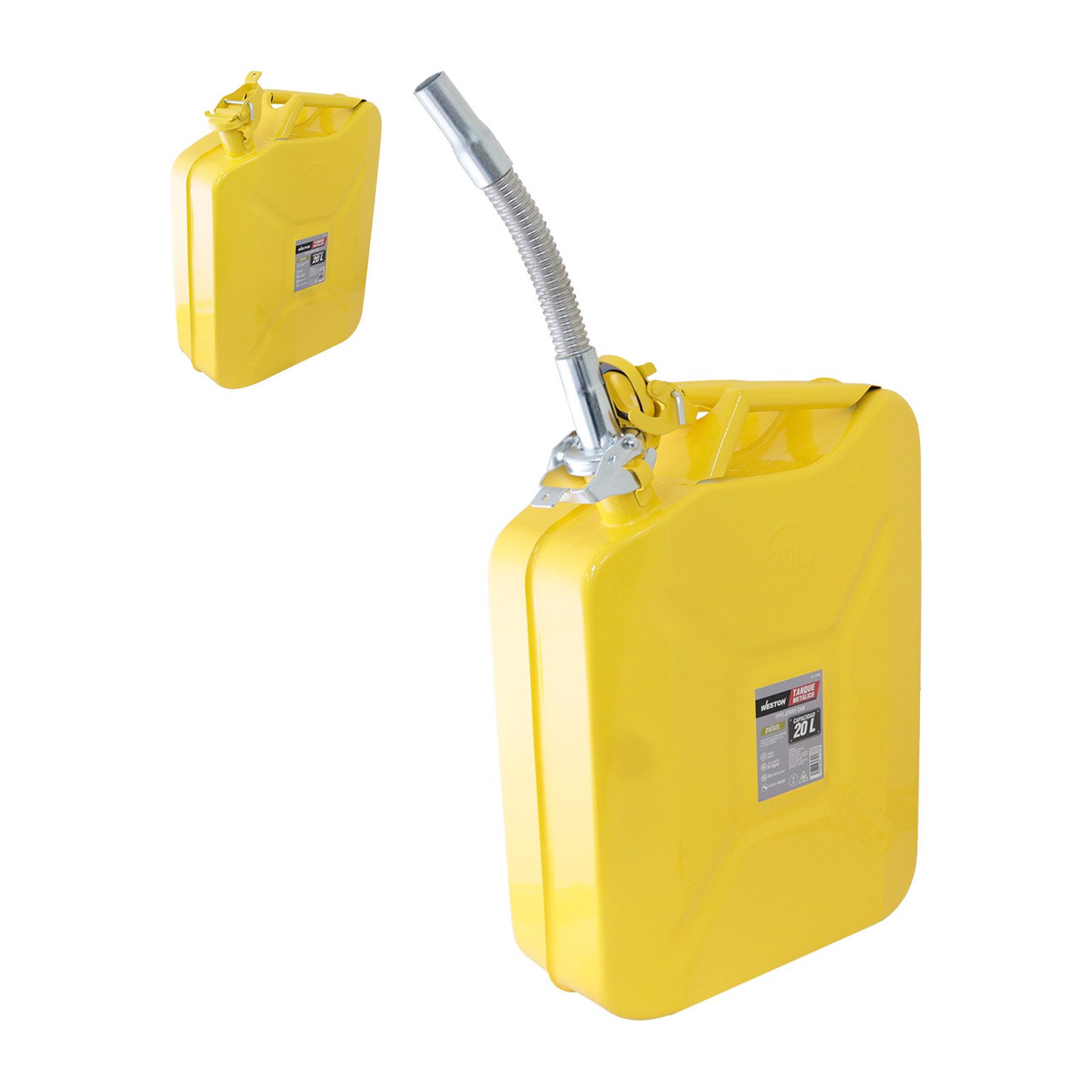 TANQUE DE DIESEL METALICO AMARILLO 20 L