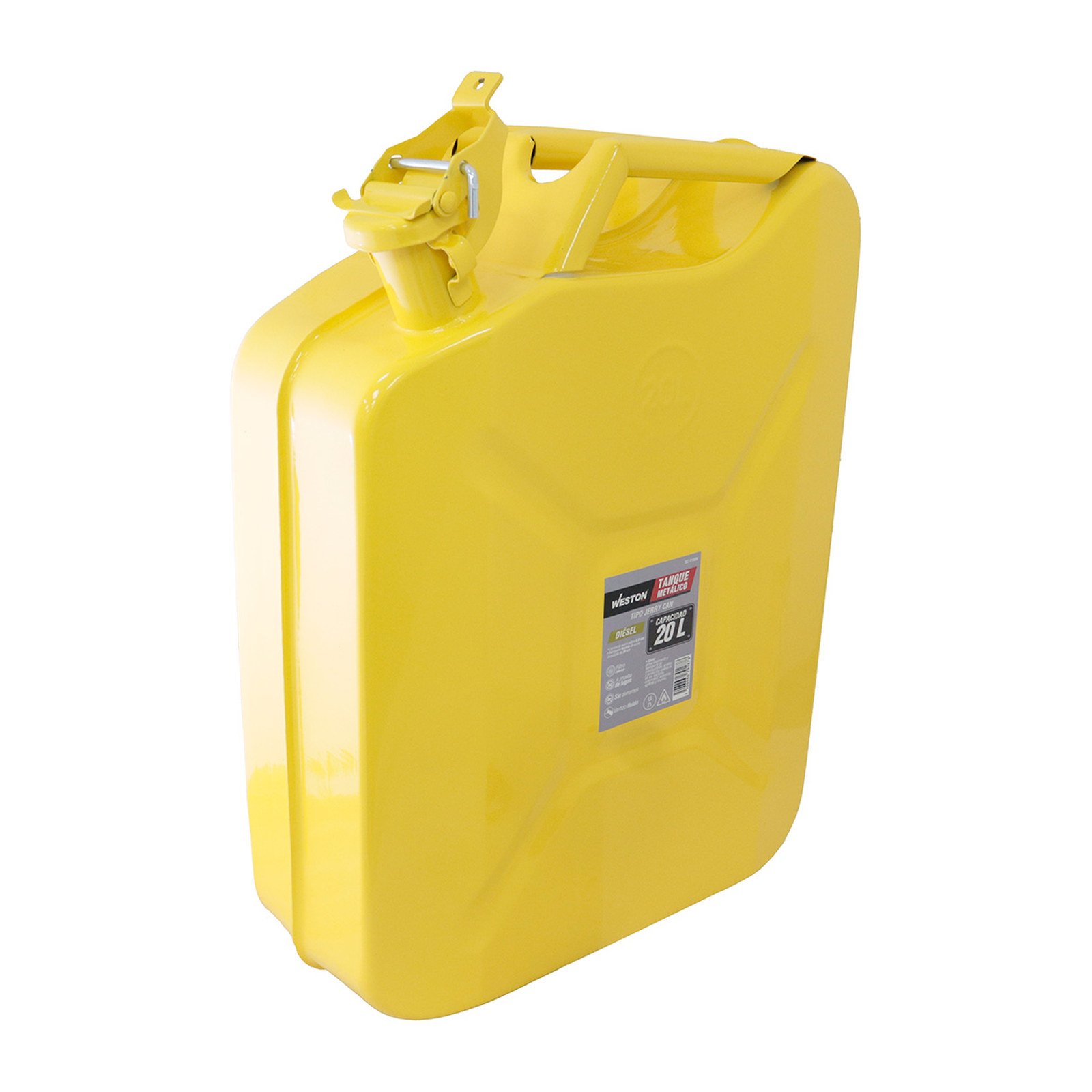 TANQUE DE DIESEL METALICO AMARILLO 20 L - Imagen 2