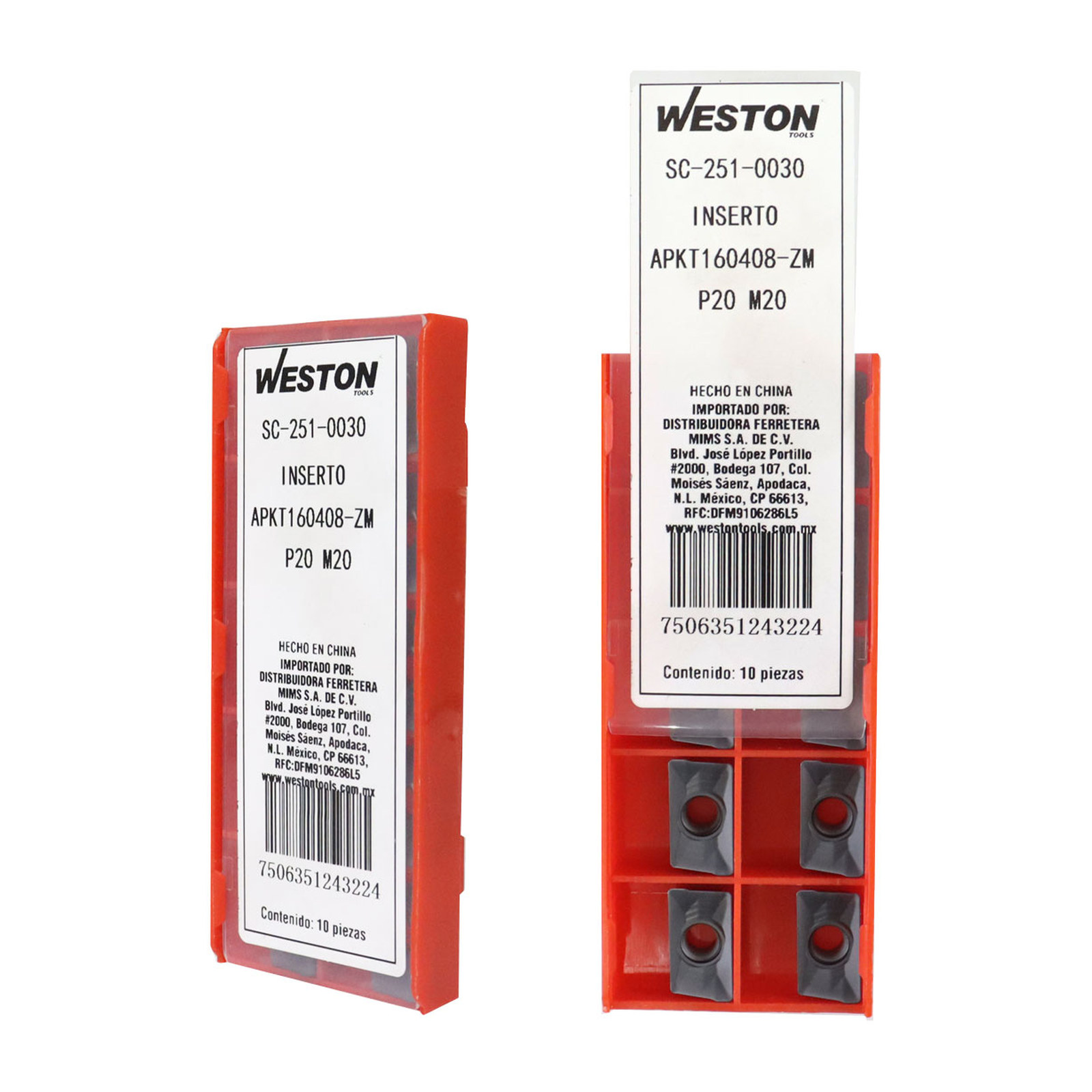 INSERTO APKT160408-ZM P20 M20 (Precio x pieza - Empaque c/10 pzas) - Imagen 2